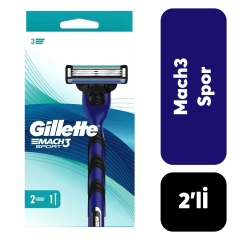 Gillette Mach3 Makine + 2 Başlık Sport