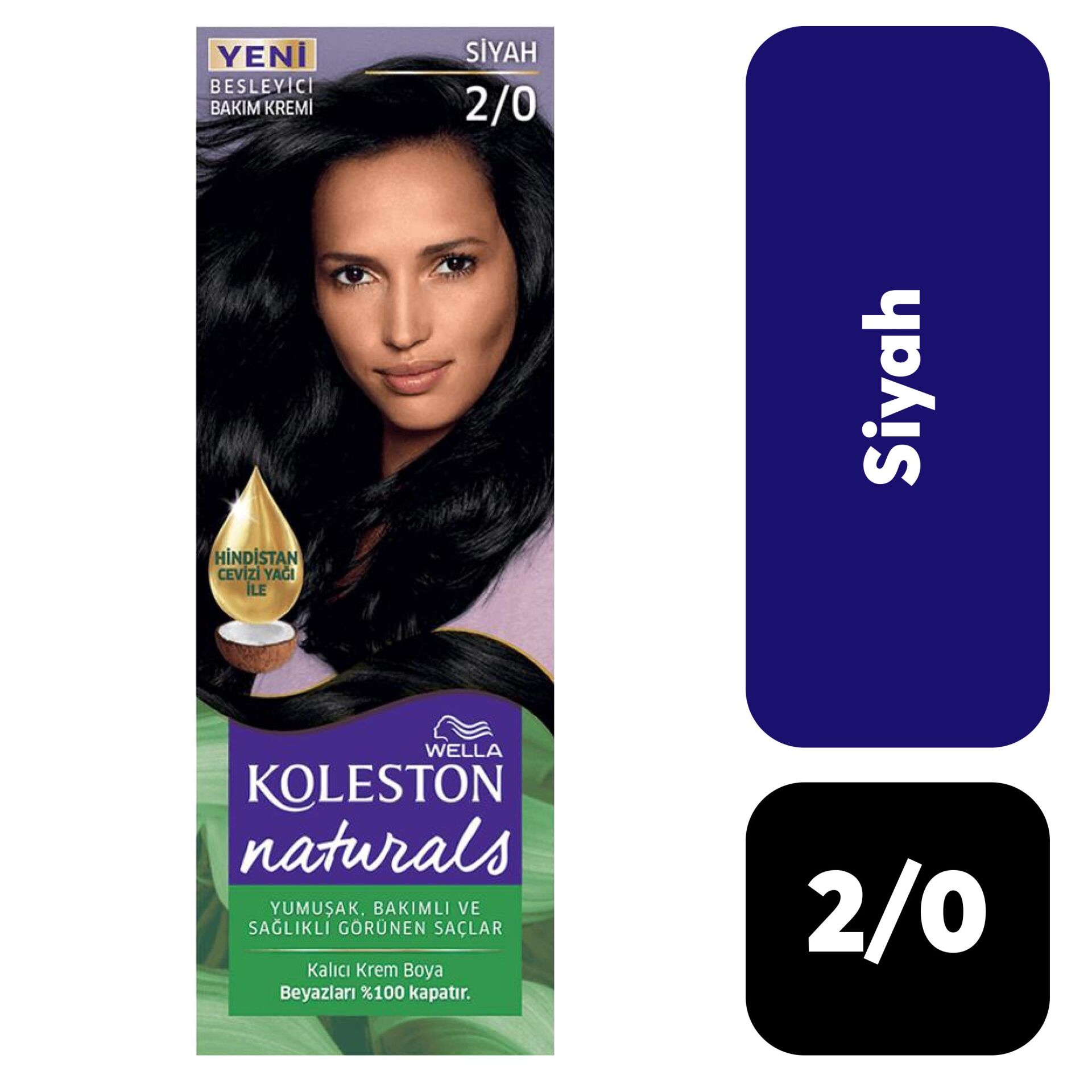 Doğal Koleston Naturals .2/0 Siyah