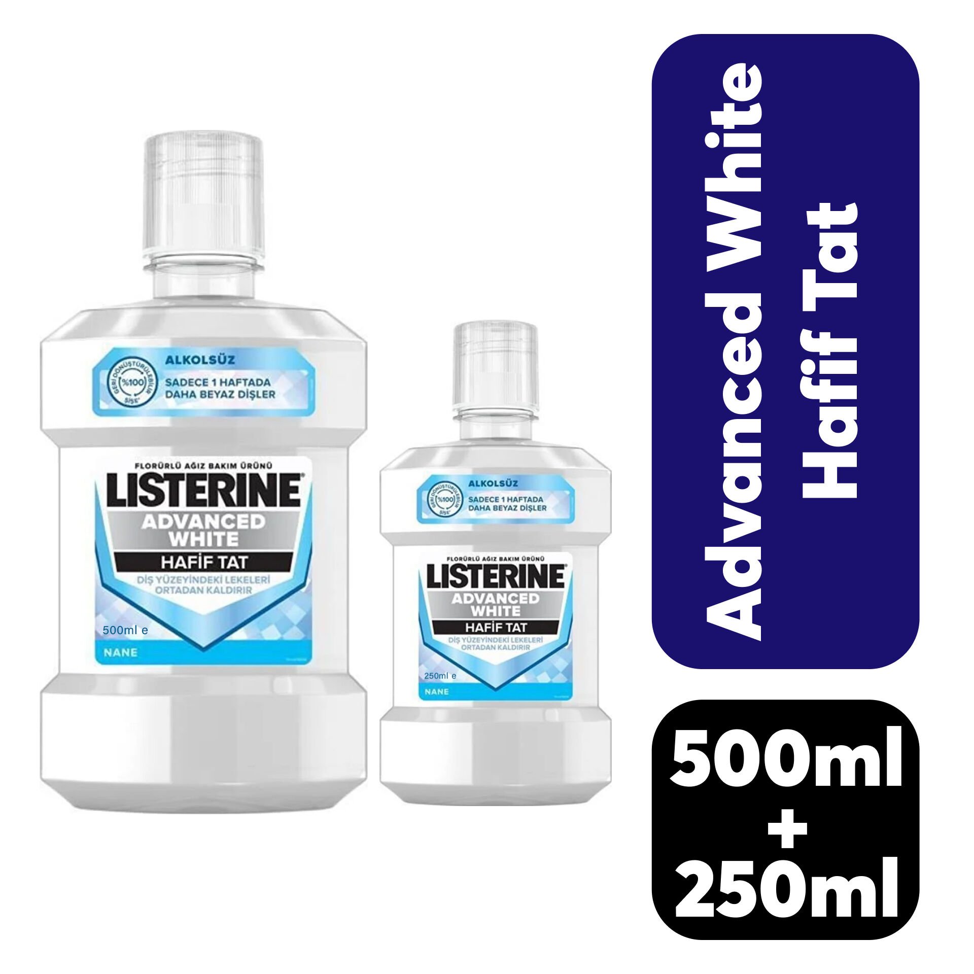 .Gargara Listerine 500 ml + 250 ml Advanced White