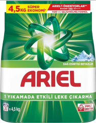 Ariel Dağ Esintisi 4,5 Kg Hızlı Çözünme Toz Çamaşır Deterjanı