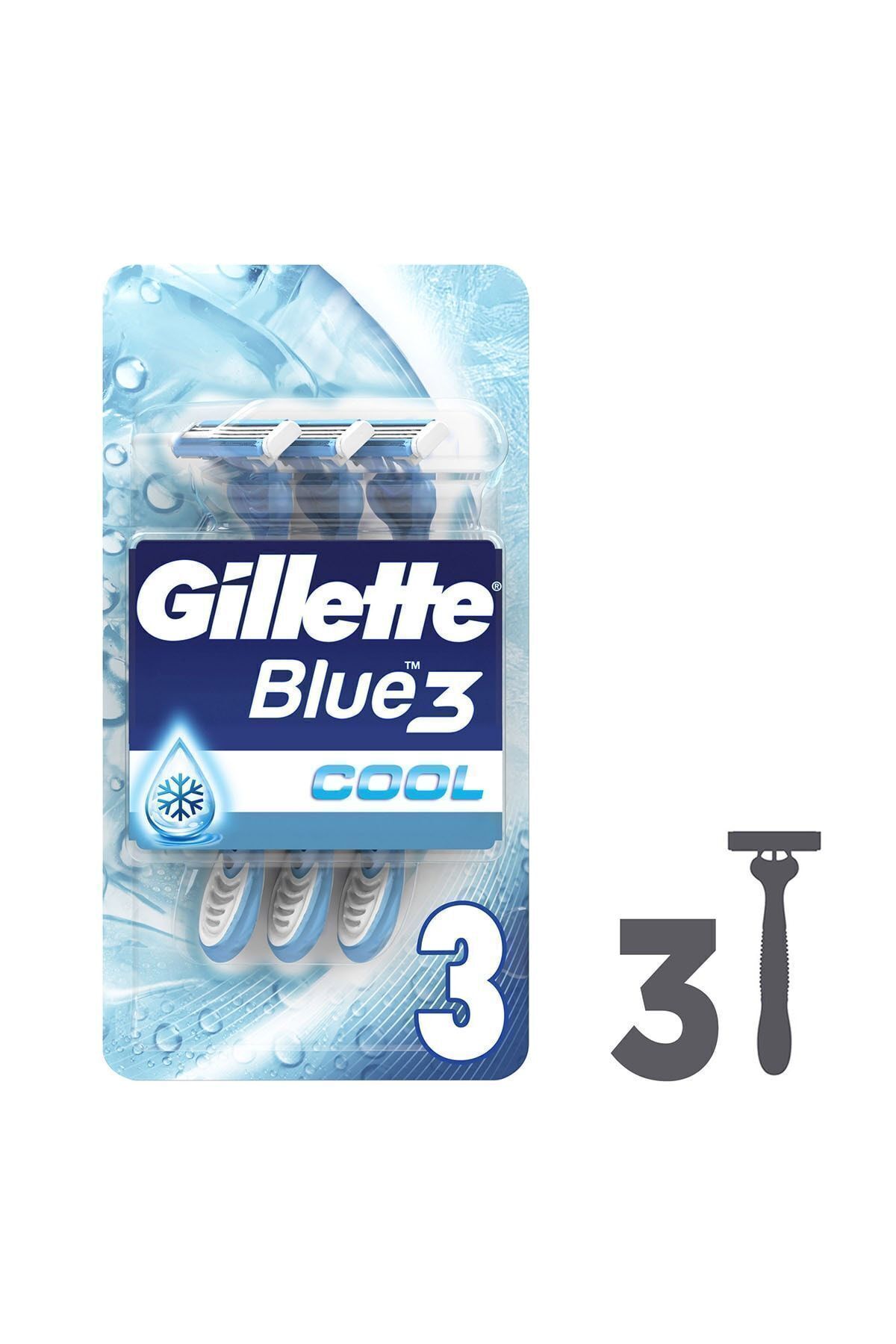 Poşet Gillette Tıraş Bıçağı Blue3 3'lü Cool Plus