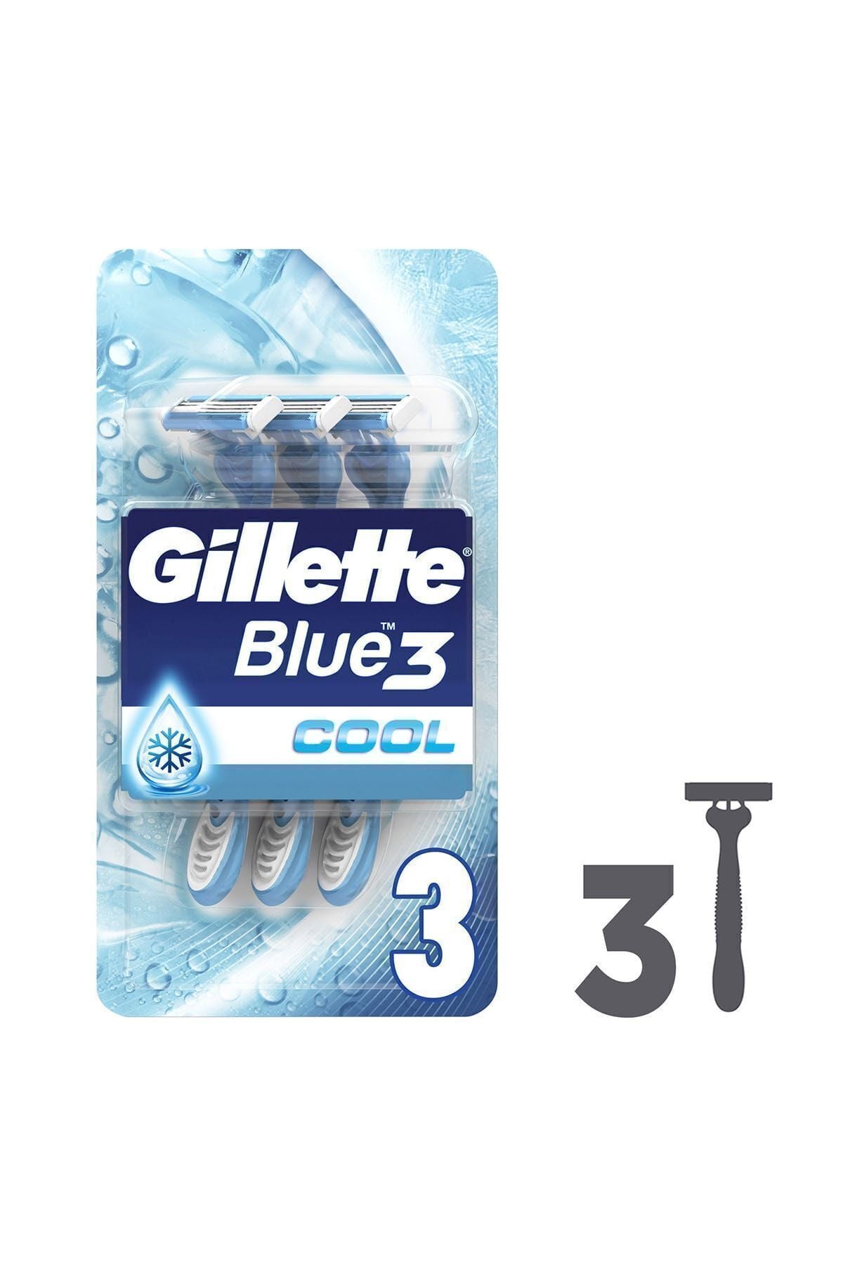 Poşet Gillette Tıraş Bıçağı Blue3 3'lü Cool Plus