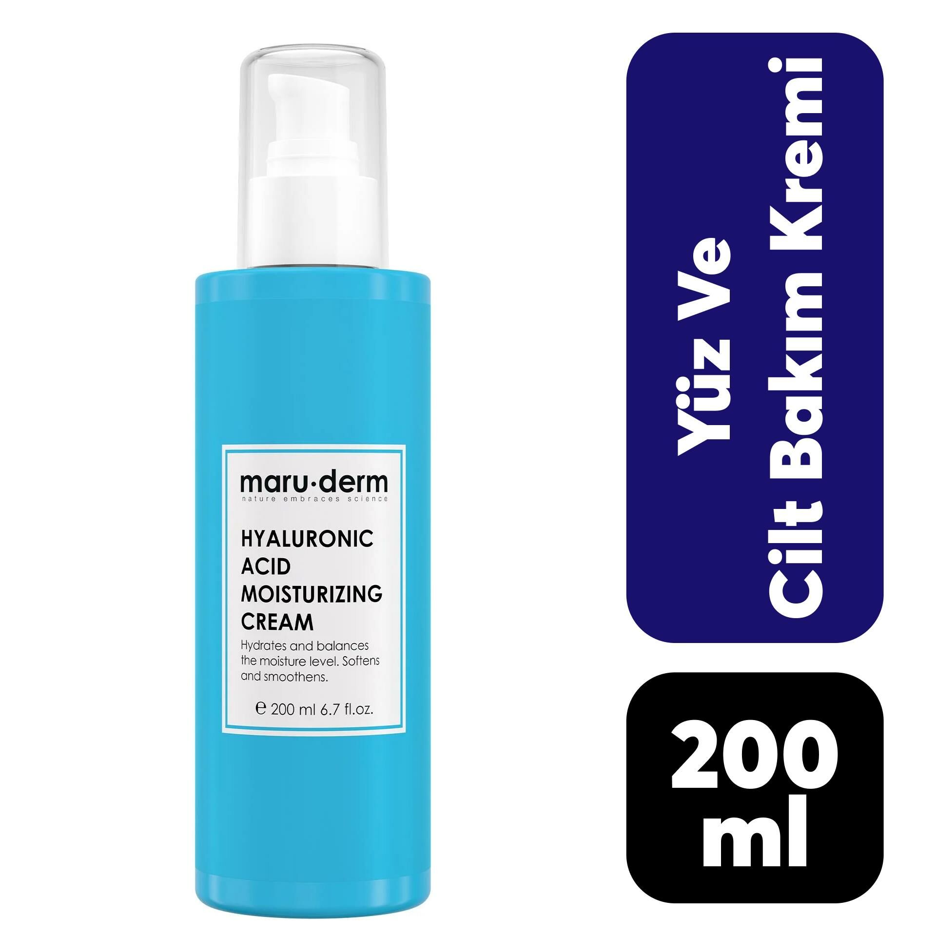 Maruderm Hyalüronik Asit Nemlendirici 200 ml Yüz ve Cilt Bakım Kremi