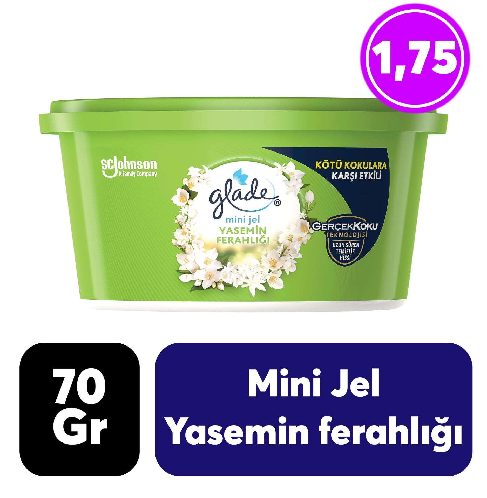 Glade Mini Jel Yasemin Ferahlığı 70 gr