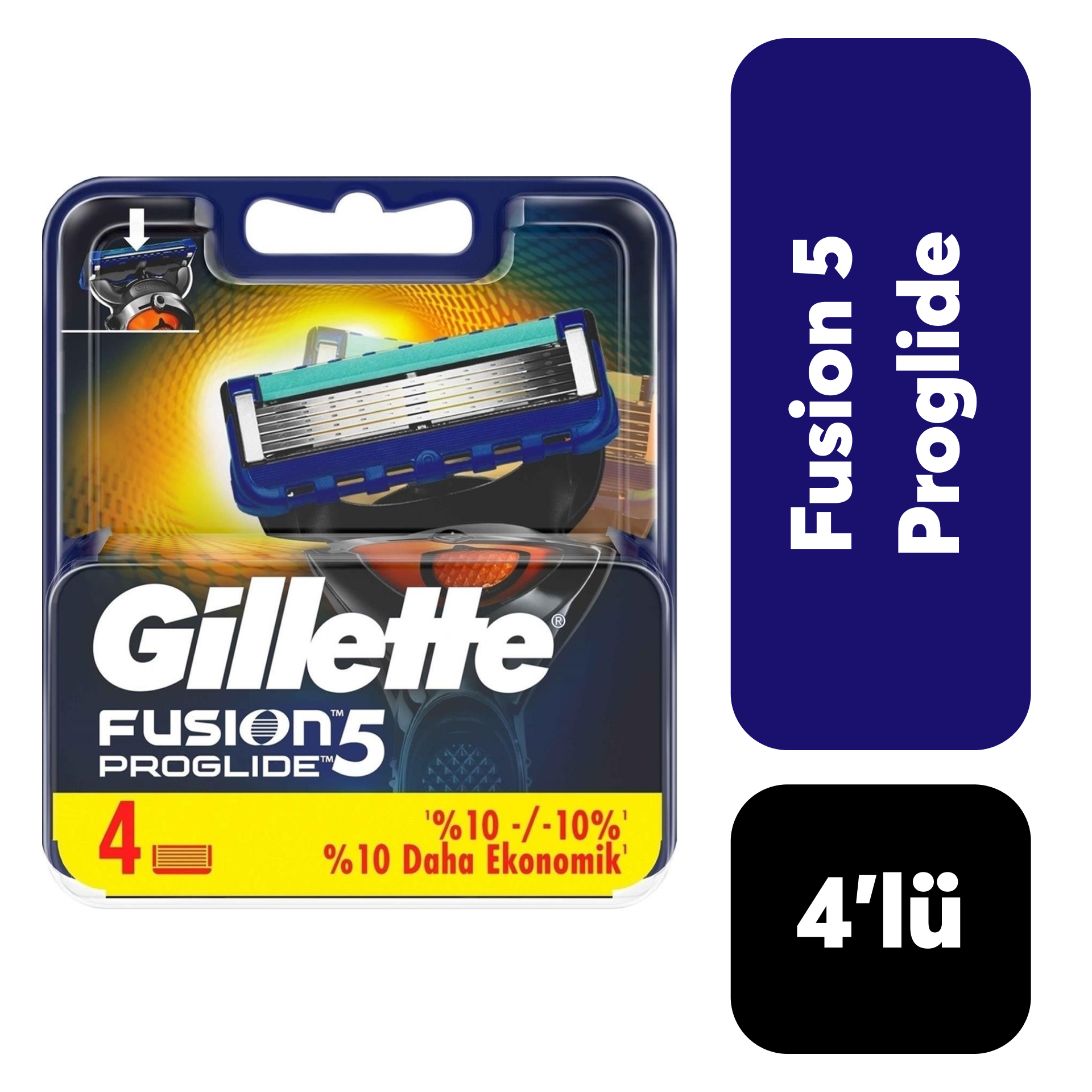 Gillette Yedek Başlık Fusion Proglide Power 4'lü