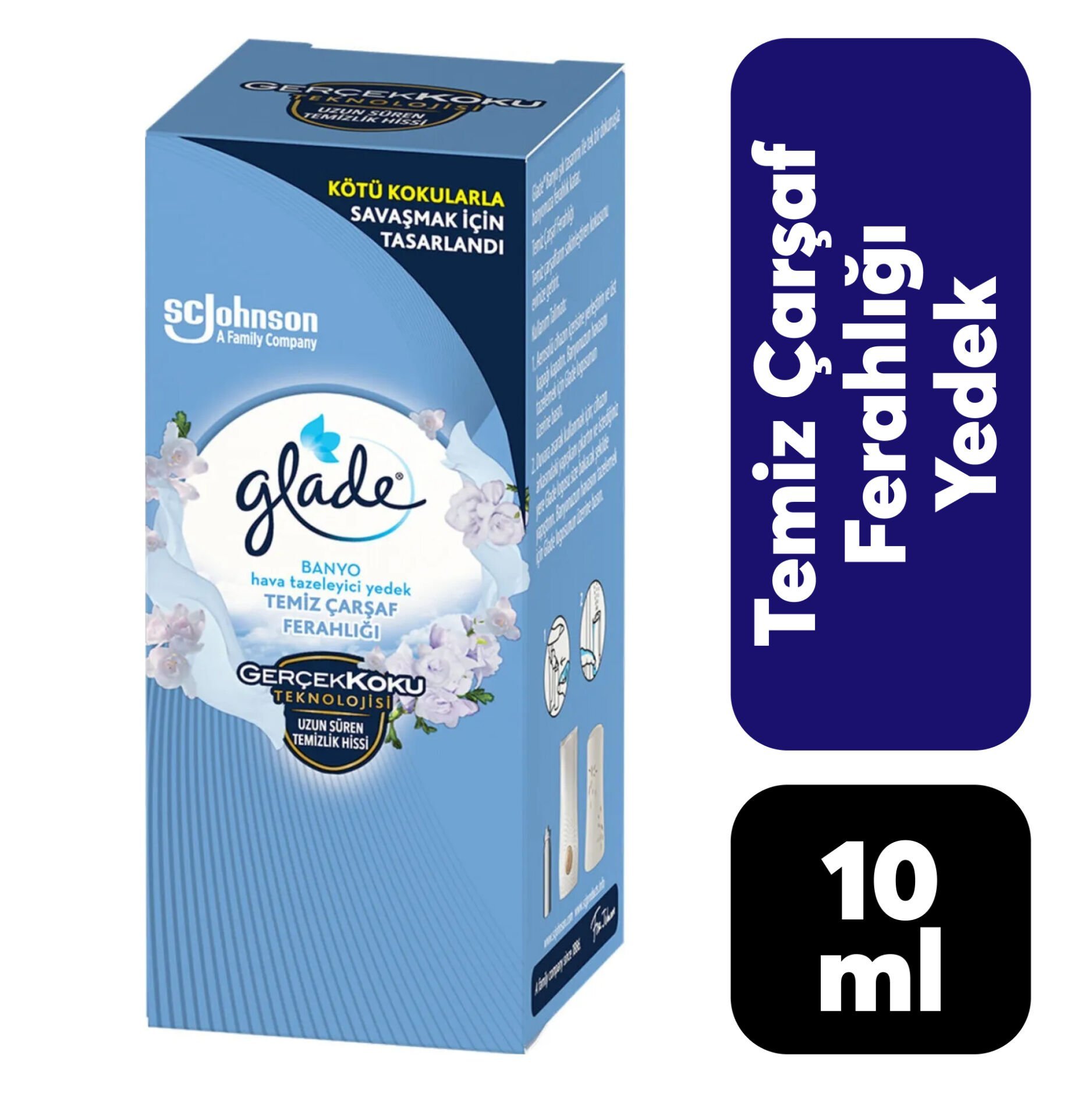 Yedek Glade 10 ml Banyo Temiz Çarşaf Ferahlığı