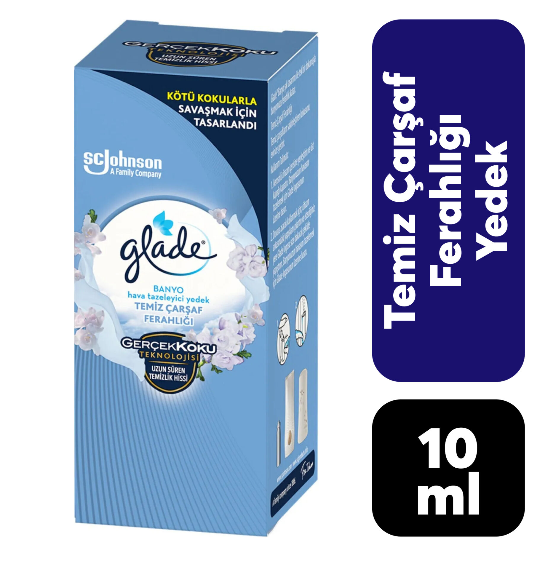 Koku Yedek Glade 10 ml Banyo Temiz Çarşaf Ferahlığı