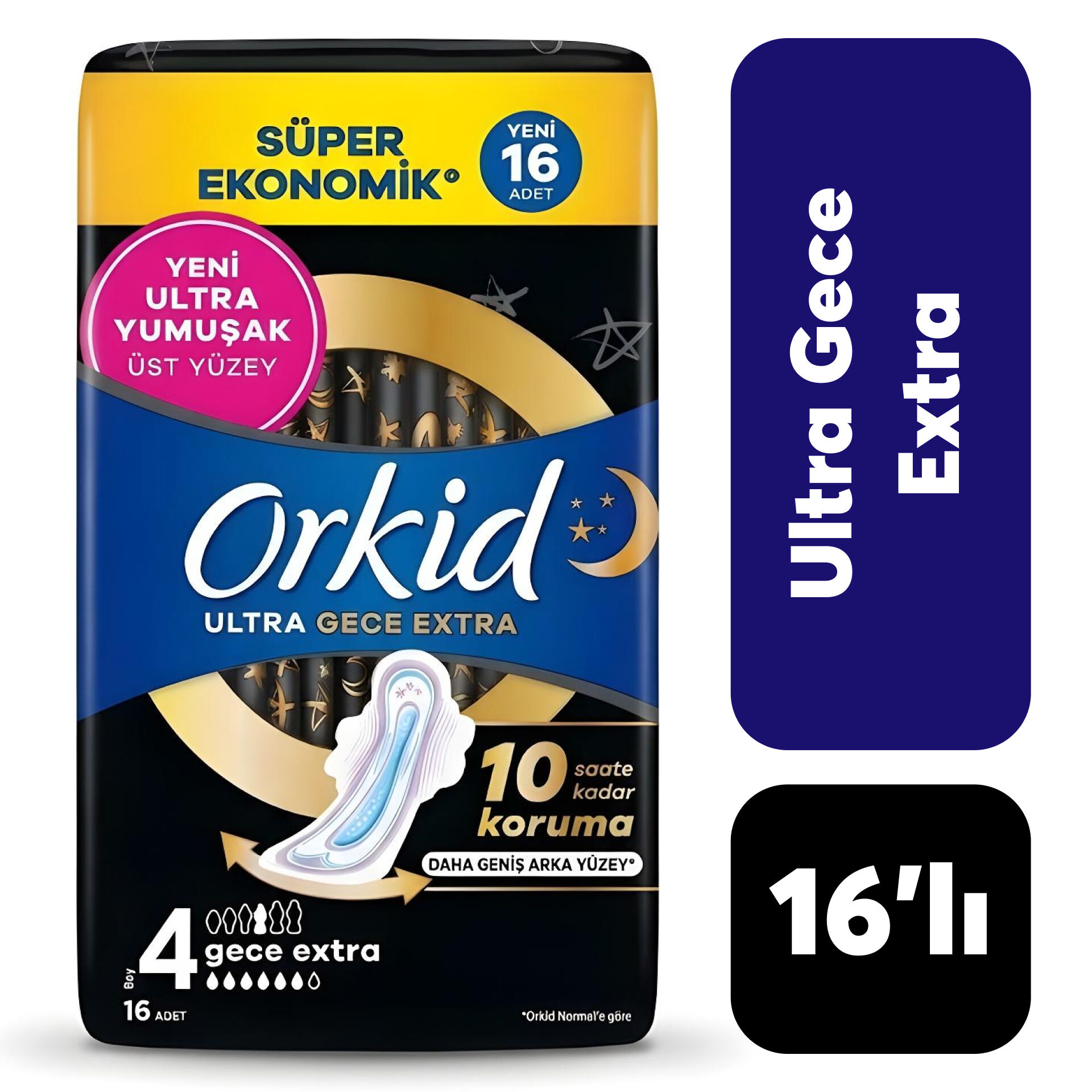 Orkid Ped Ultra 4’lü Gece Extra Plus 14’lü