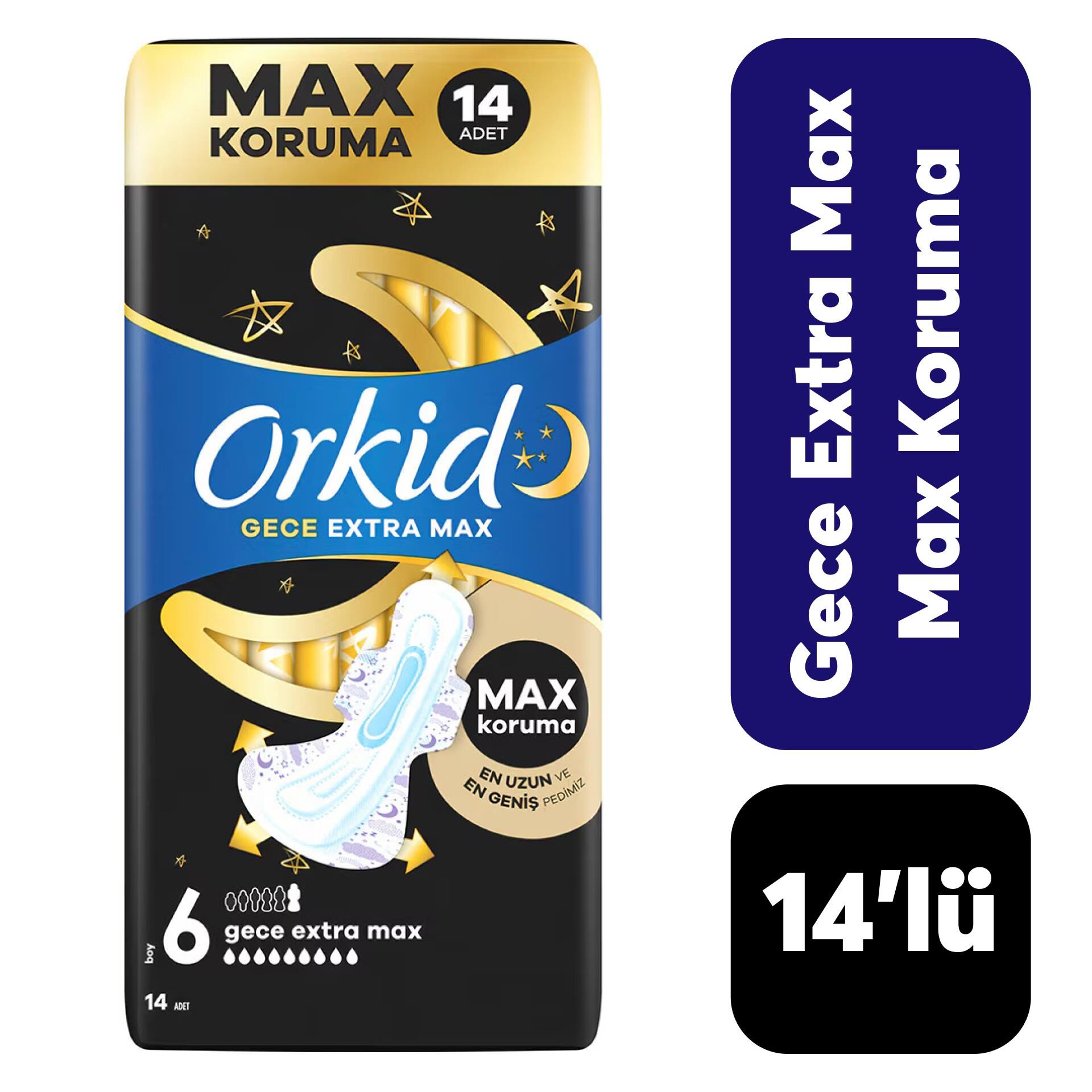 Orkid Ped Ultra 4'lü Gece Extra Max 14'lü