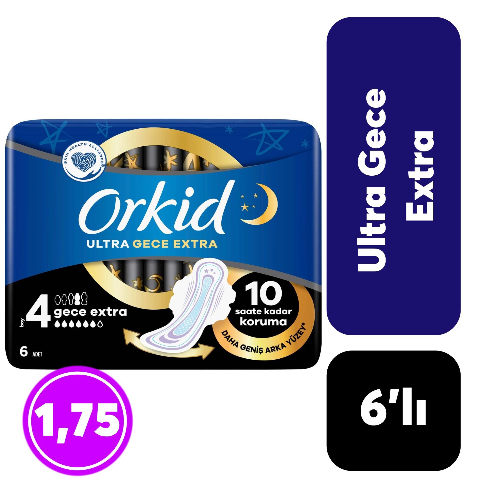 Orkid Ped Ultra Tekli Gece Extra 6'lı