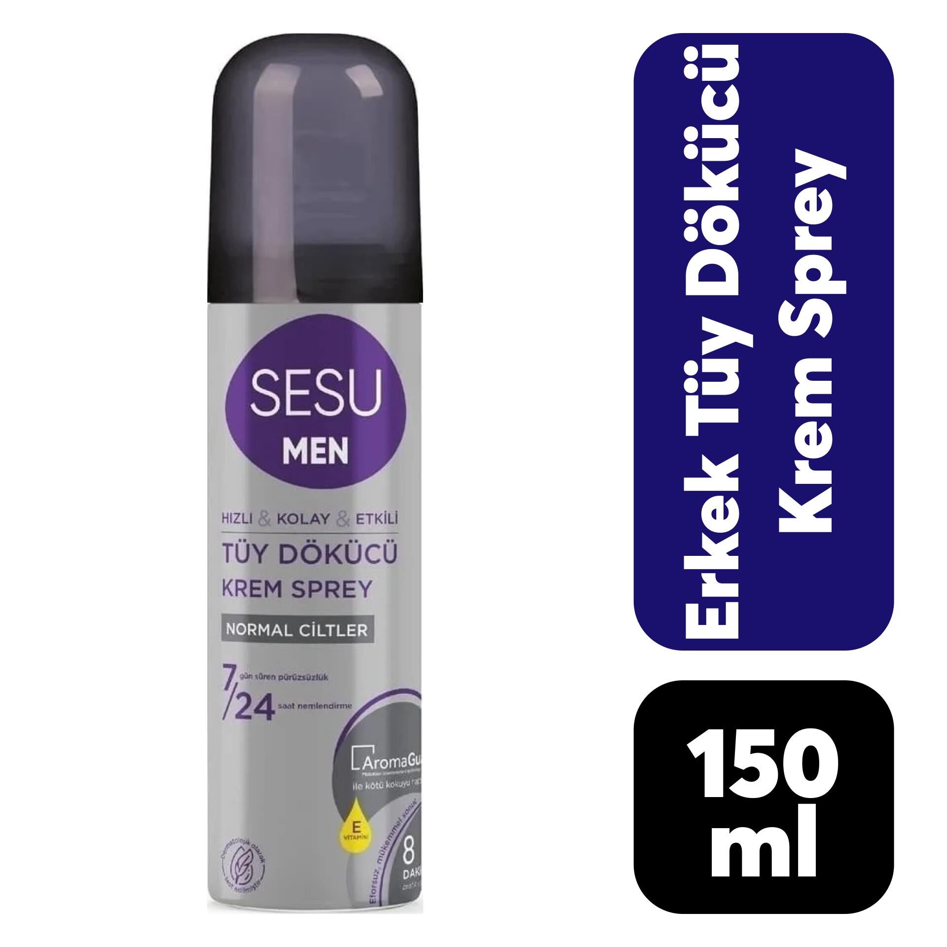 Sesu Tüy Dökücü Krem Sprey Erkek 150 ml Normal Cilt