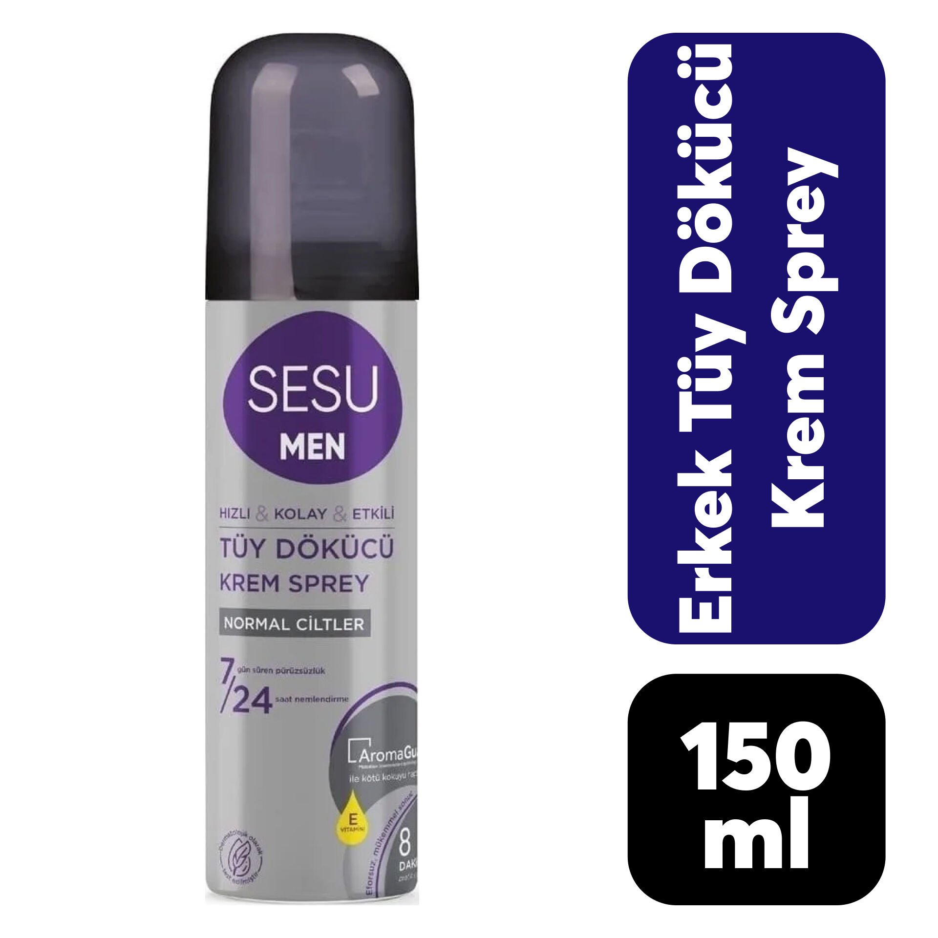 Sesu Tüy Dökücü Krem Sprey Erkek 150 ml Normal Cilt