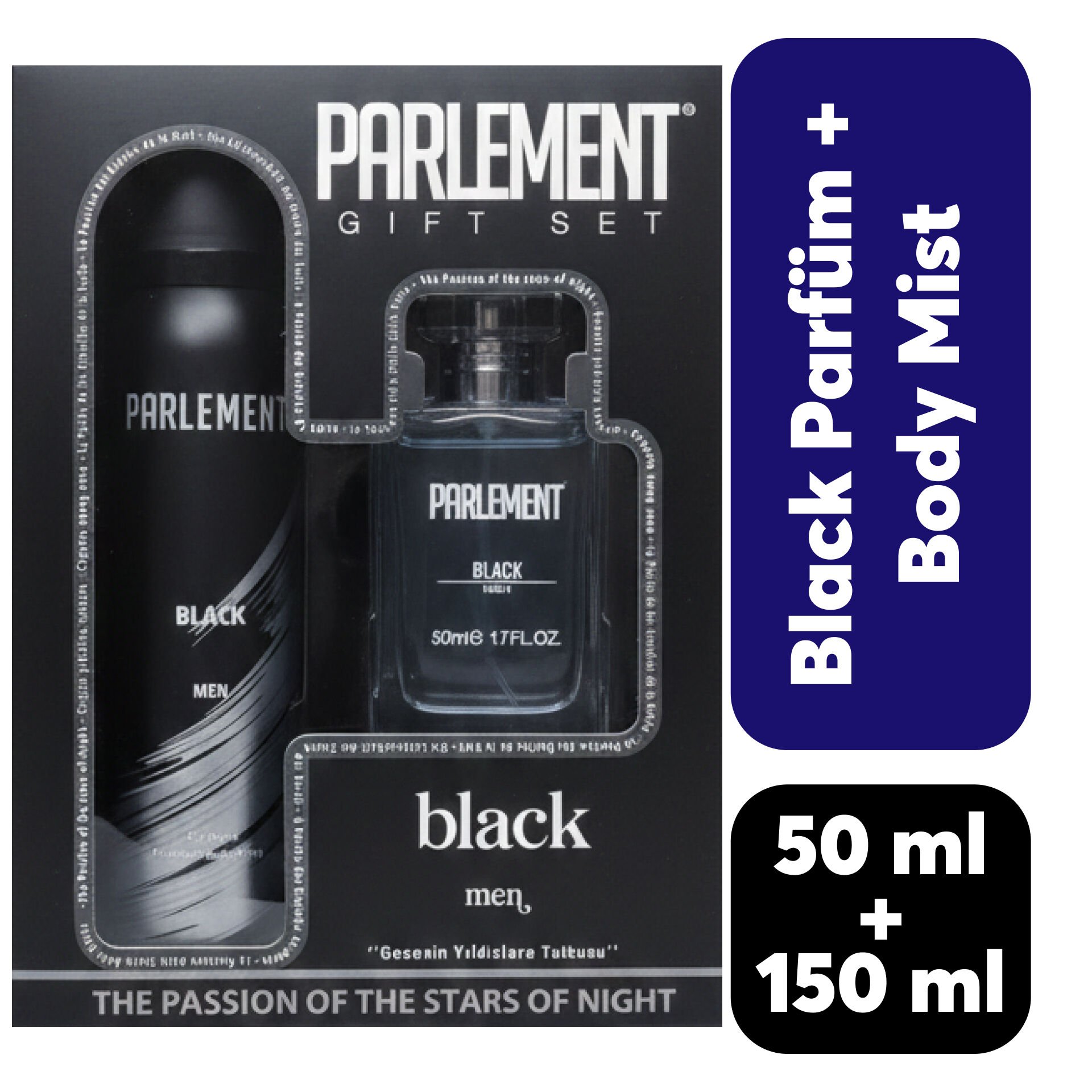 Parlement Men Black 50 Ml + Deo