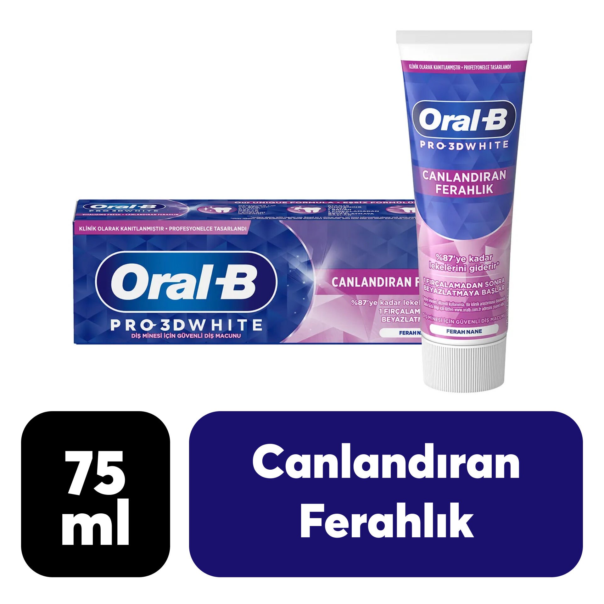 Diş Macunu Oral-B 75 ml 3D White Vitalizing Fresh