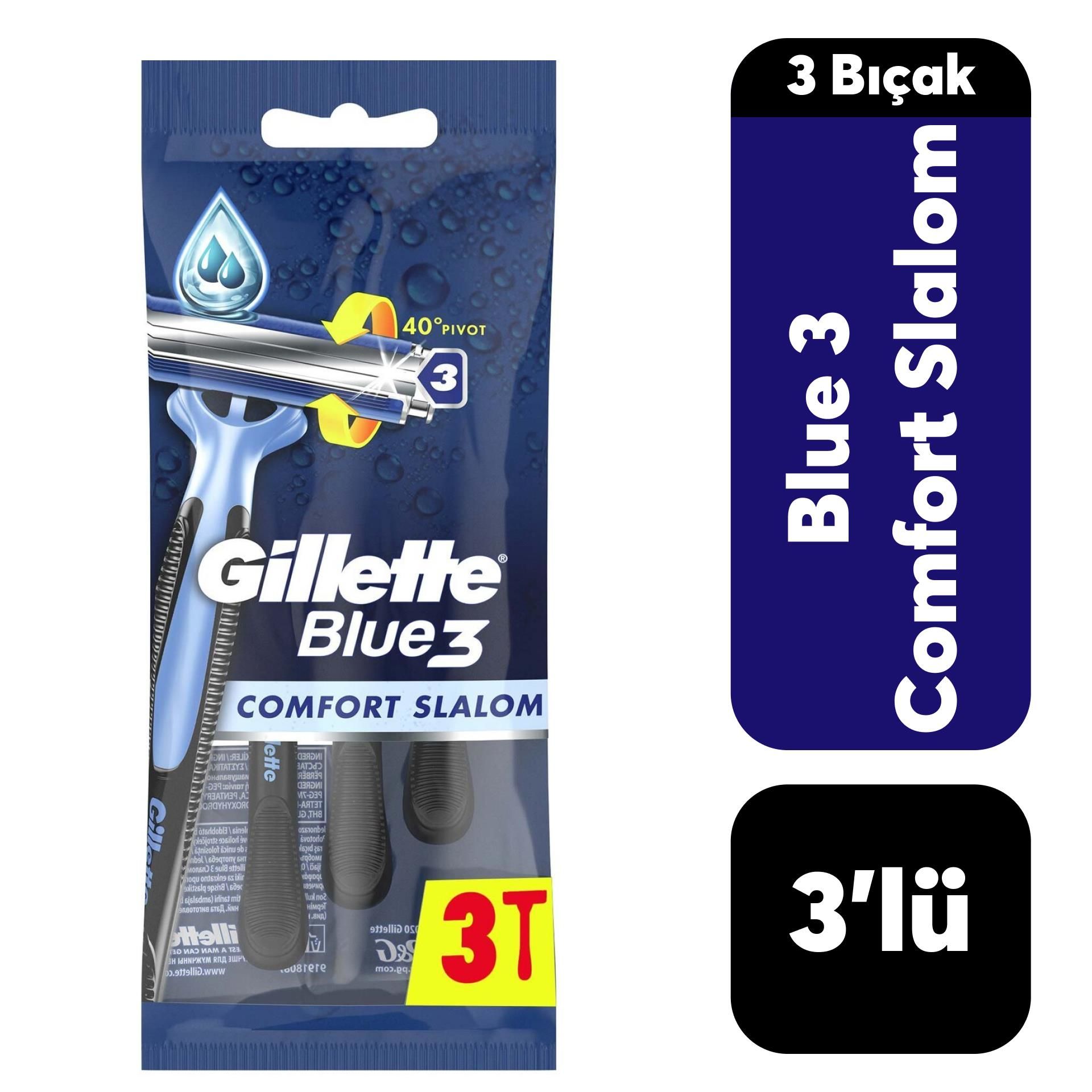 Poşet Gillette Tıraş Bıçağı Blue3 .3'lü Slalom Comfort