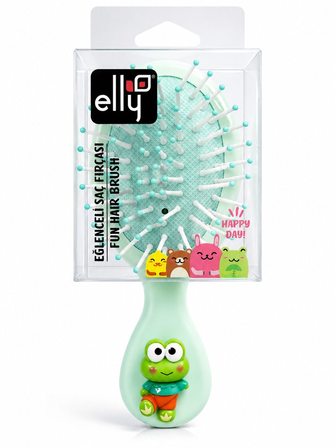 Elly (2315) Figürlü Mini Saç Fırçası Yeşil