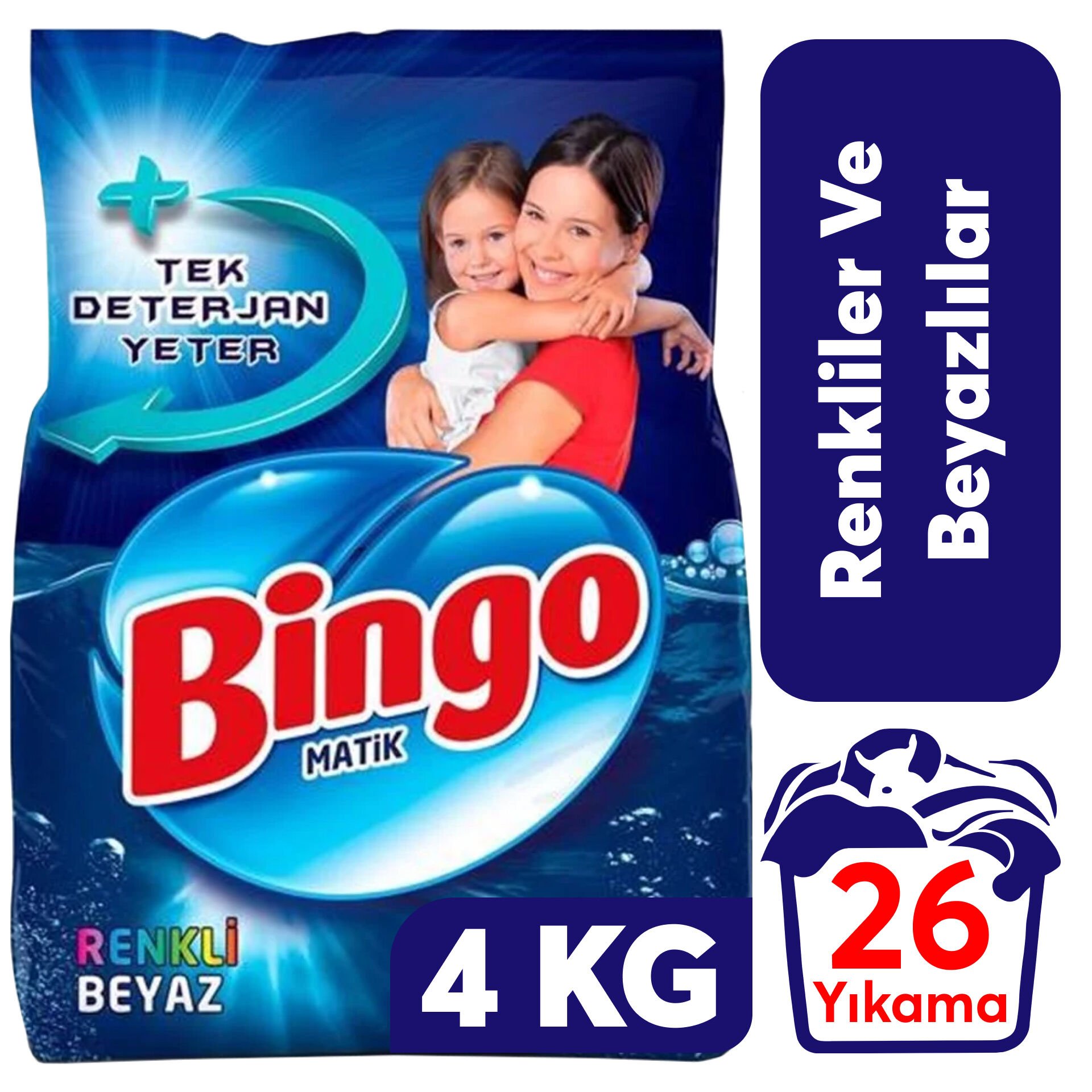 Toz Deterjan Bingo 4 Kg Matik Beyazlar Ve Renkliler