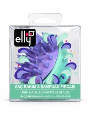 Elly (0137) Şampuan Fırçası Mor + Yeşil