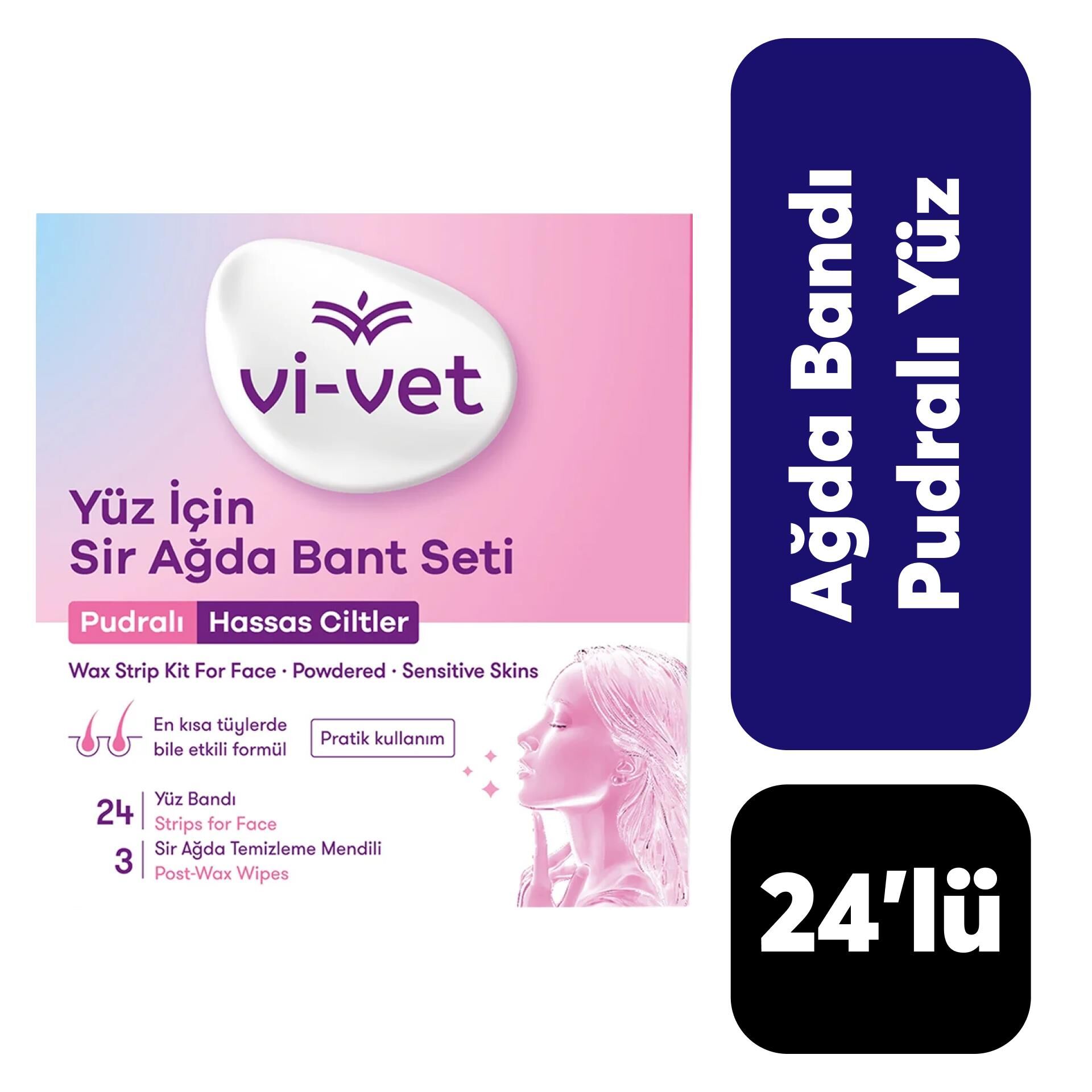 Vi-vet Sir Ağda Bandı 24'lü Pudralı Yüz