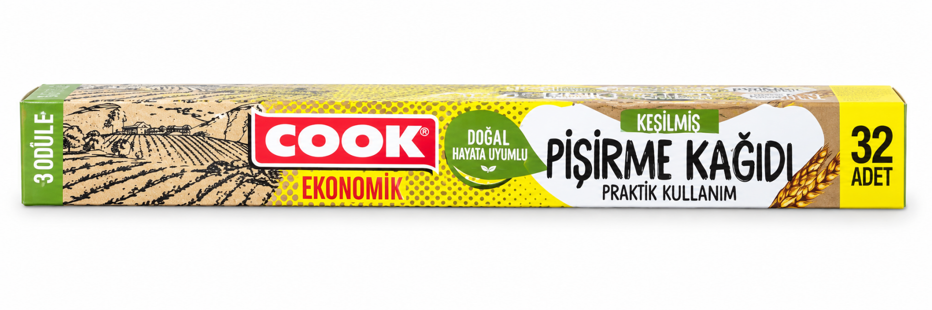 Cook Eko Kesilmiş Pişirme Kağıdı 32 Li  42*37 Cm