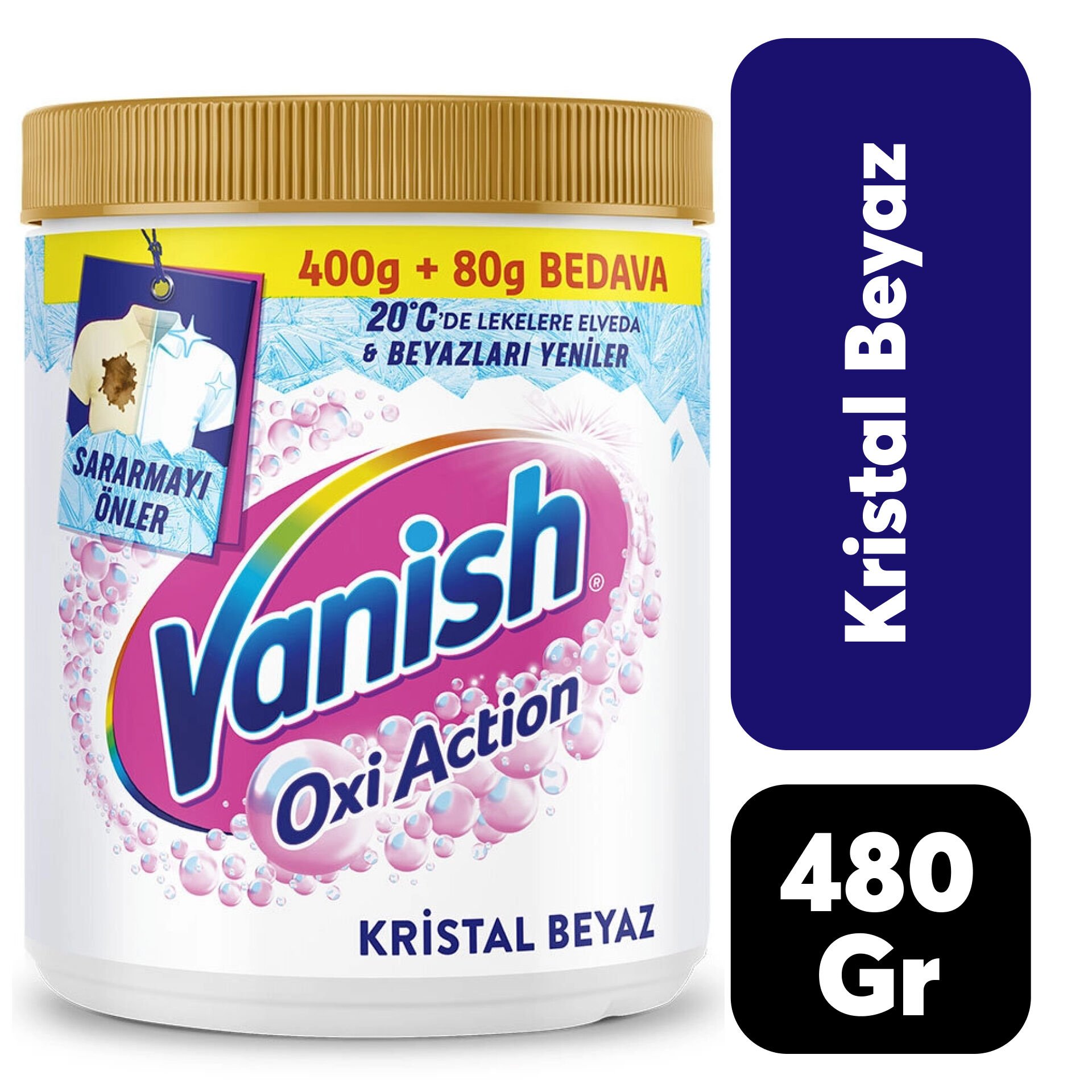 Leke Çıkarıcı Vanish Oxi 480 gr Kristal Beyaz
