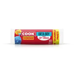 Cook Eko Orta Boy Çöp Poşeti 30 Lu 55*60 Cm