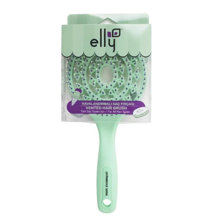 Elly (8790) Havalandırmalı Saç Fırçası Yeşil