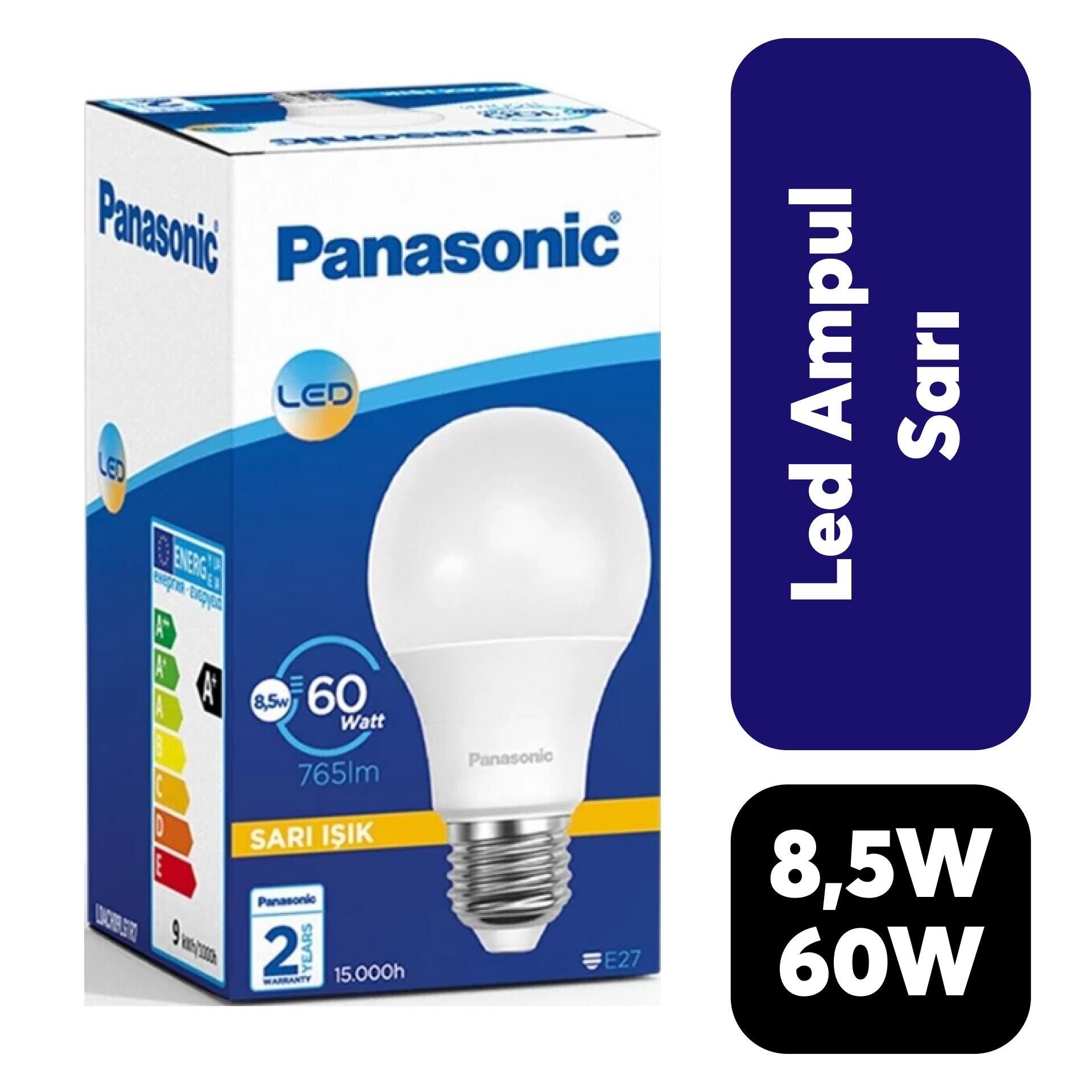 Ampul Panasonic 60 W Sarı Işık E27