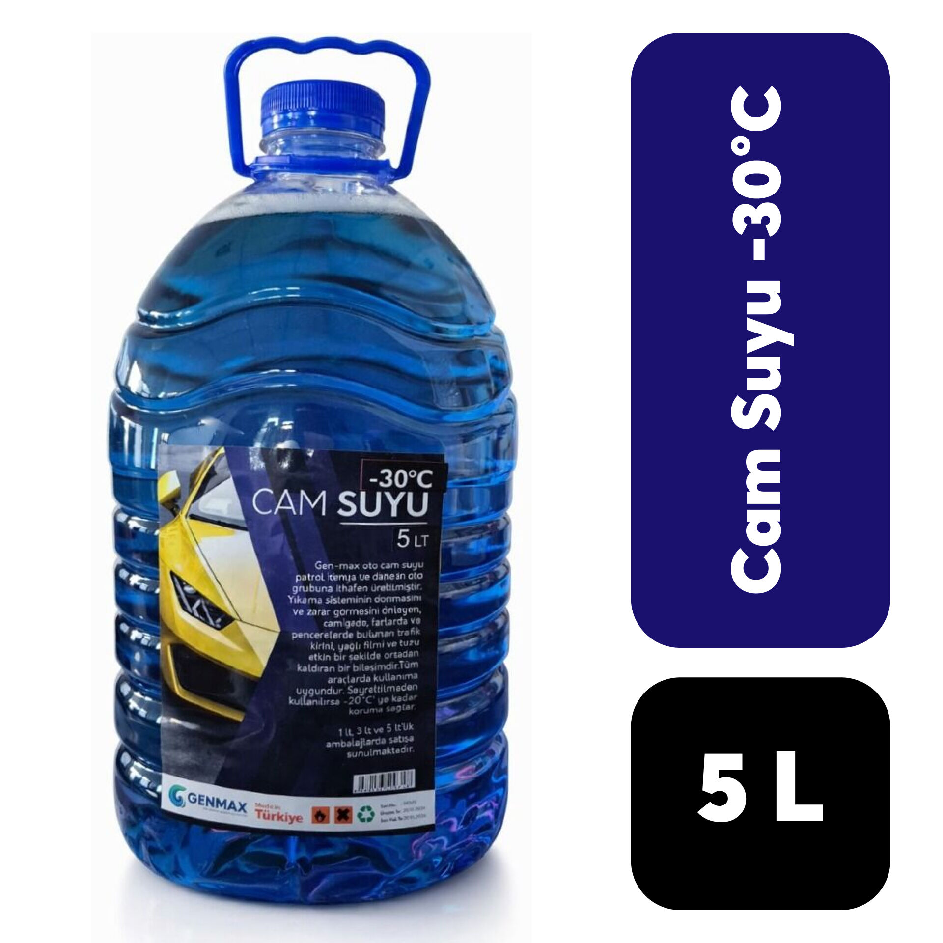 Genmax Oto Cam Suyu 5 L -30°C
