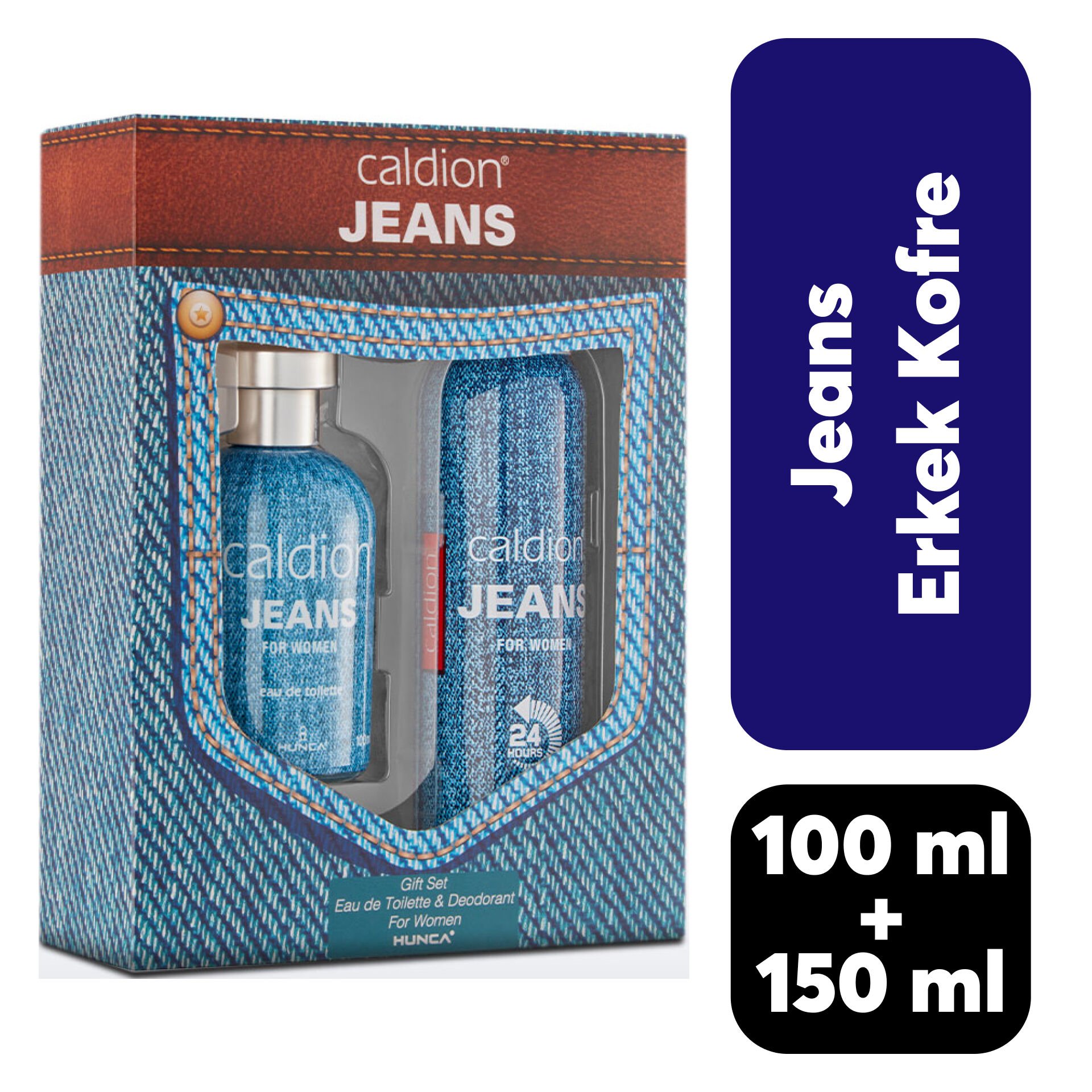Kofre Erkek Caldion Parfüm 100 ml + Deodorant 150 ml Jeans