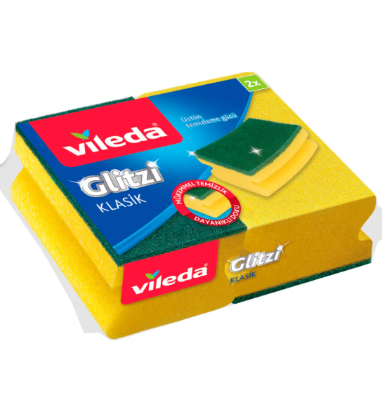 Vileda Yeşil Klasik Oluklu Sünger 2'li
