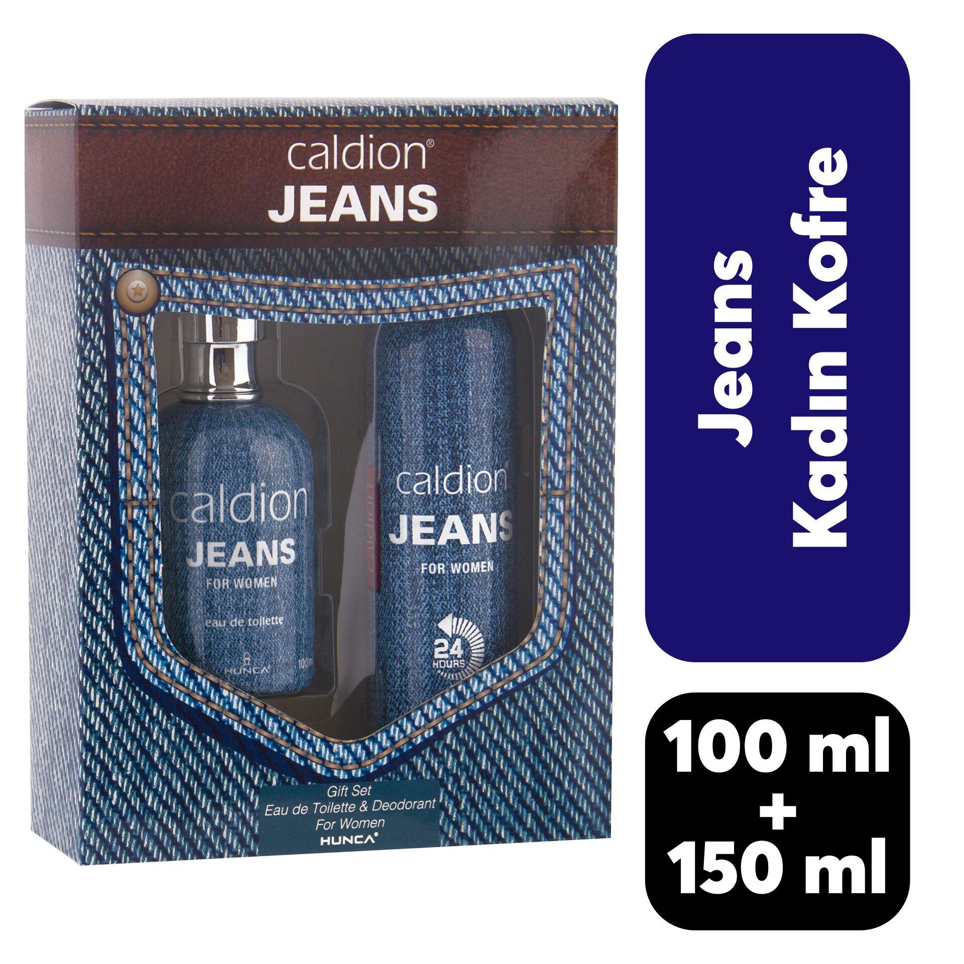 Kofre Kadın Caldion Parfüm 100 ml + Deodorant 150 ml Jeans