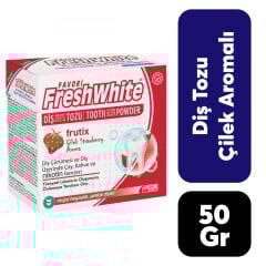 .Fresh White Diş Tozu 50 gr Çilek Aromalı