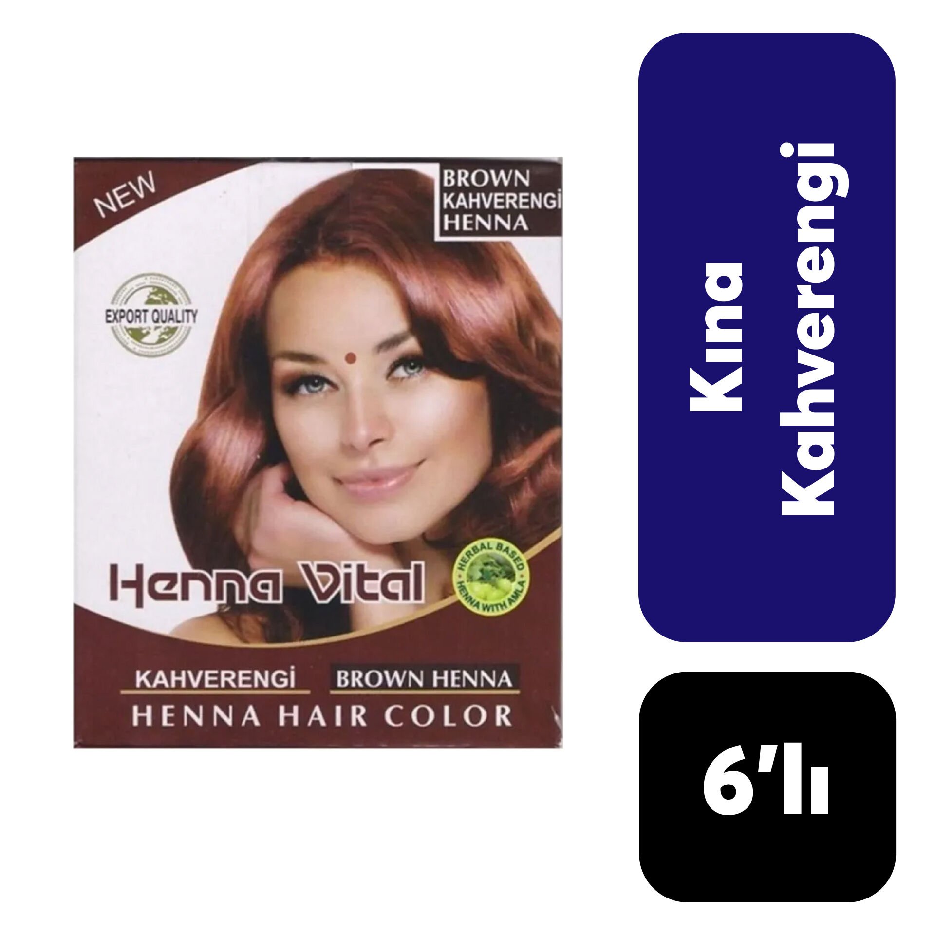 ..Henna Vital Hint Kınası 6'lı Kahverengi