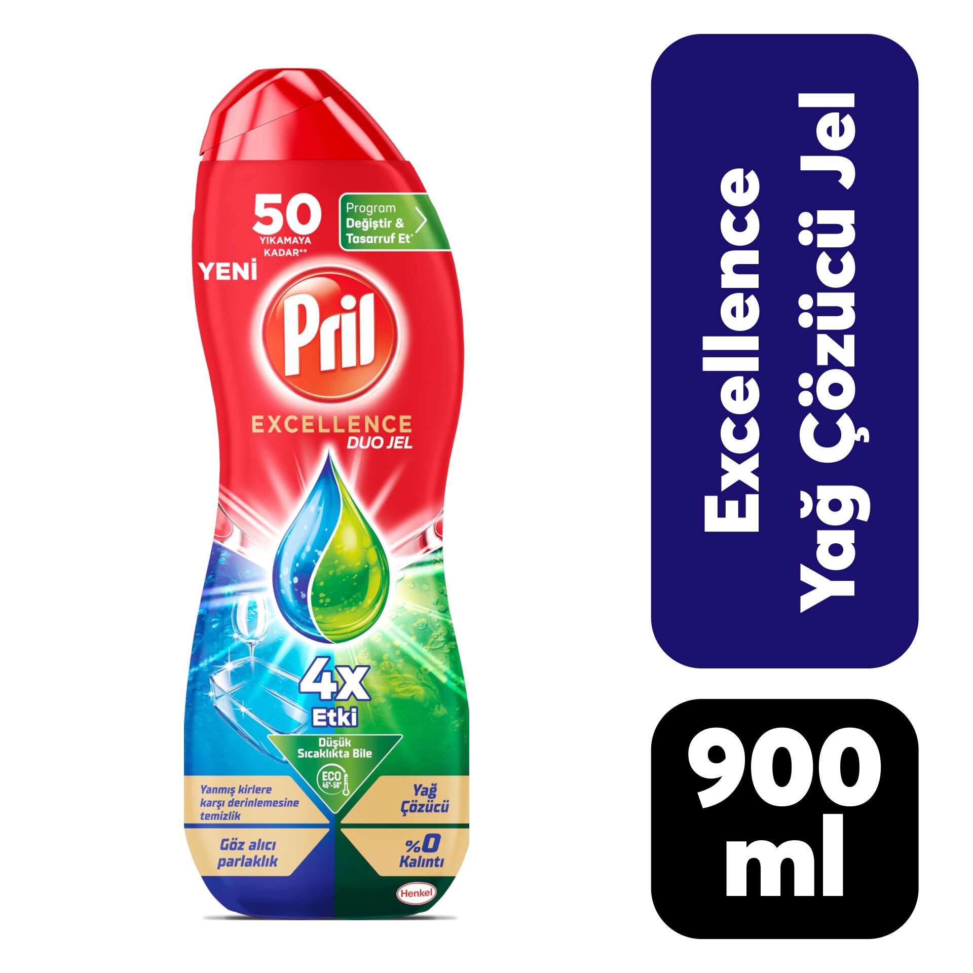 Bulaşık Makinesi Deterjanı Jel Pril .900 ml Yağ Çözücü