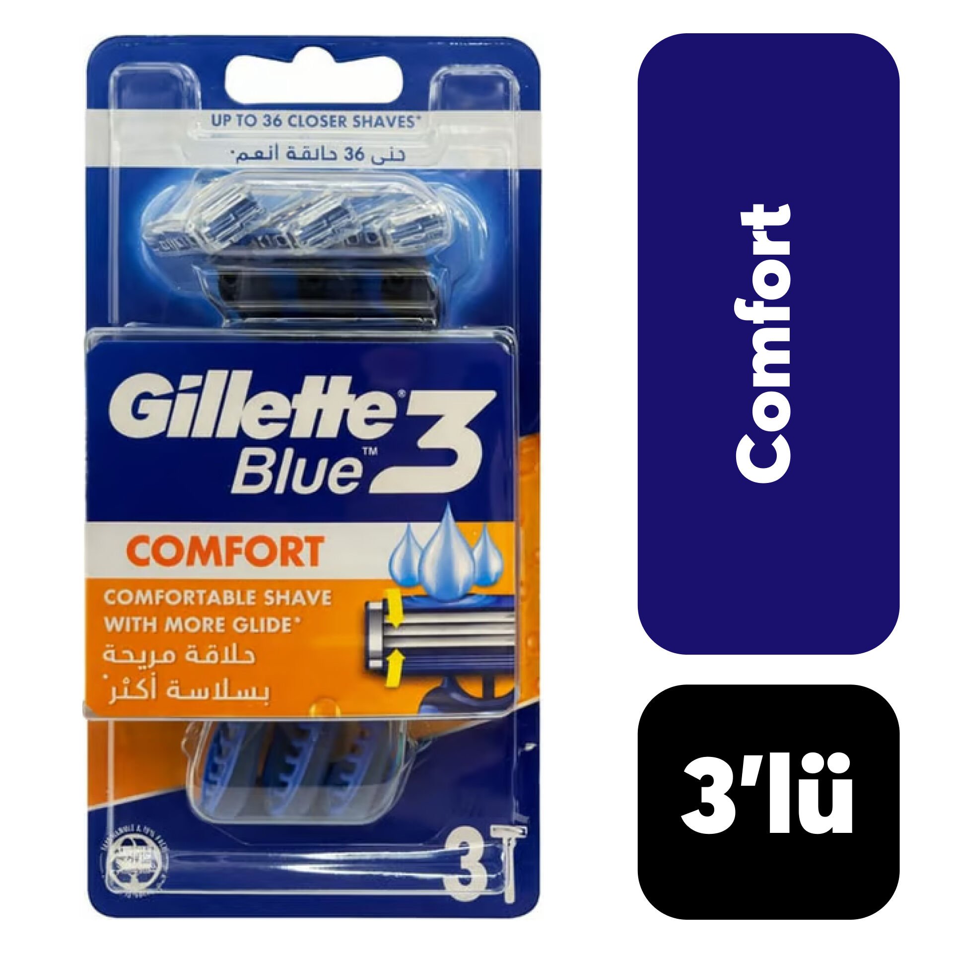 Poşet Gillette Tıraş Bıçağı Blue3 3'lü Comfort