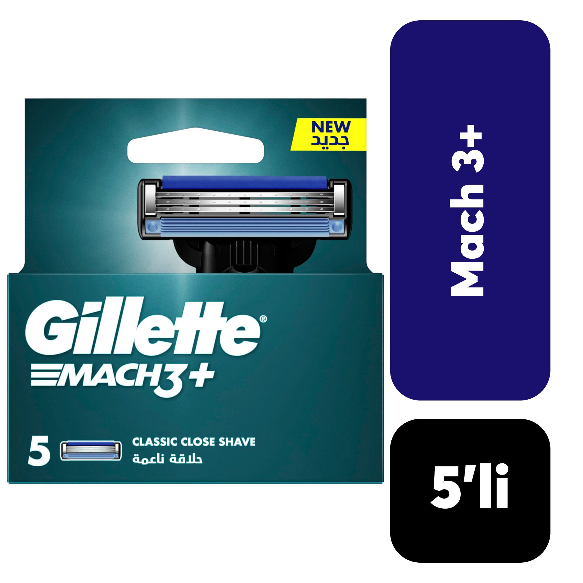 Yedek Gillette Başlık Mach 3+ 5’li