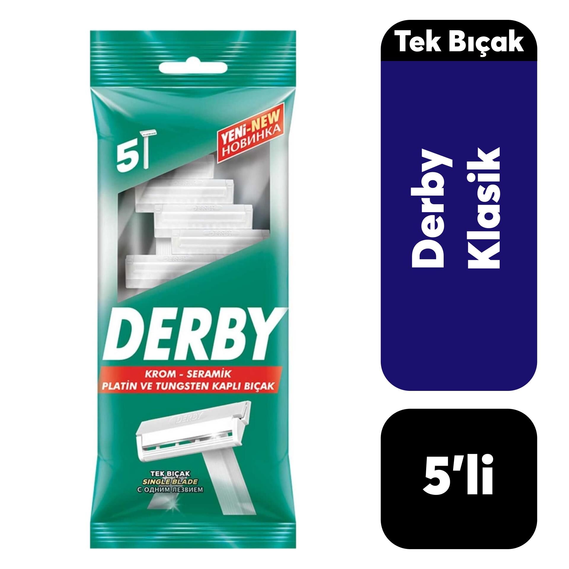Poşet Derby 5'li Kulan-At Tıraş Bıçağı
