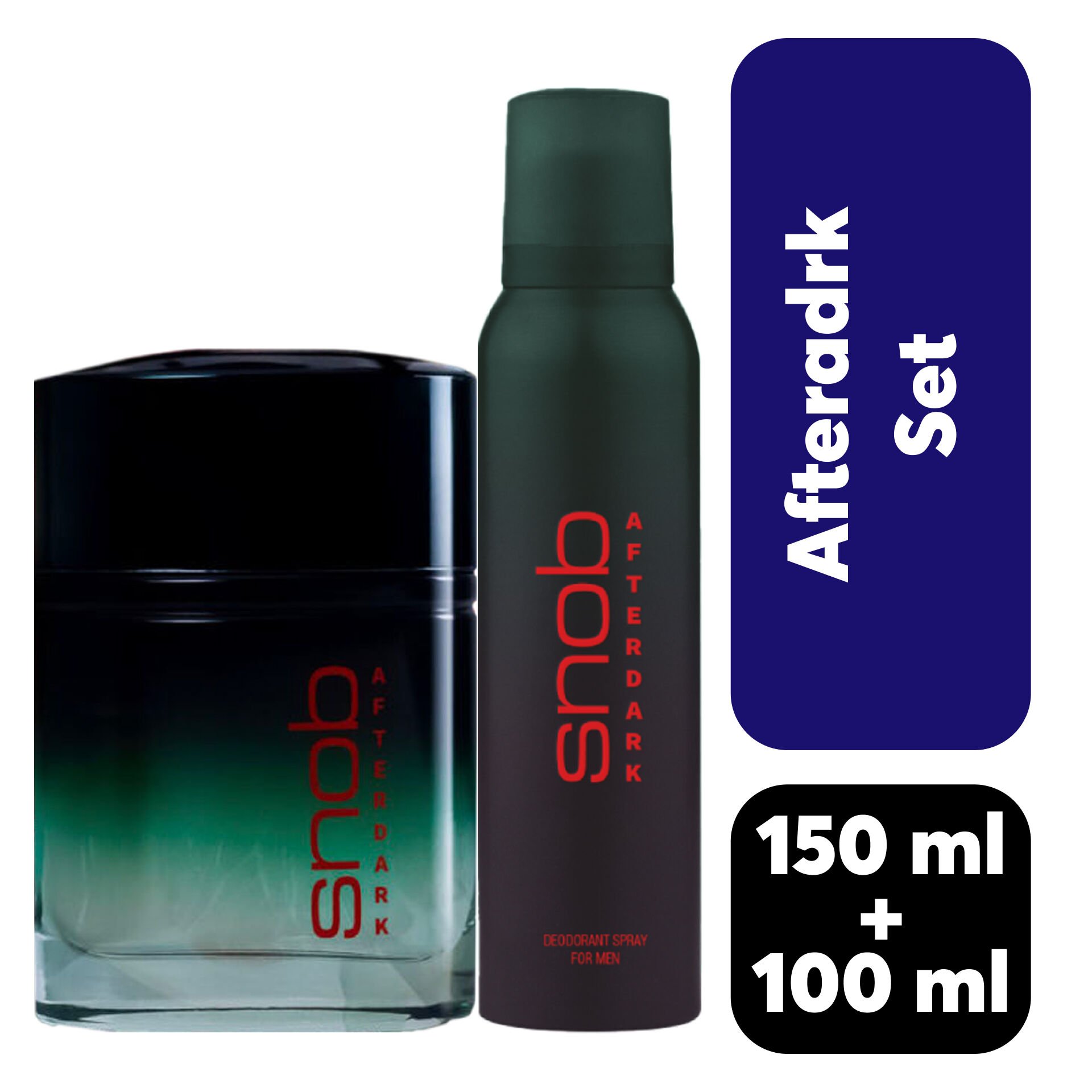 Set Snob Erkek Parfüm 100 ml + Deodorant 150 ml Afterdark