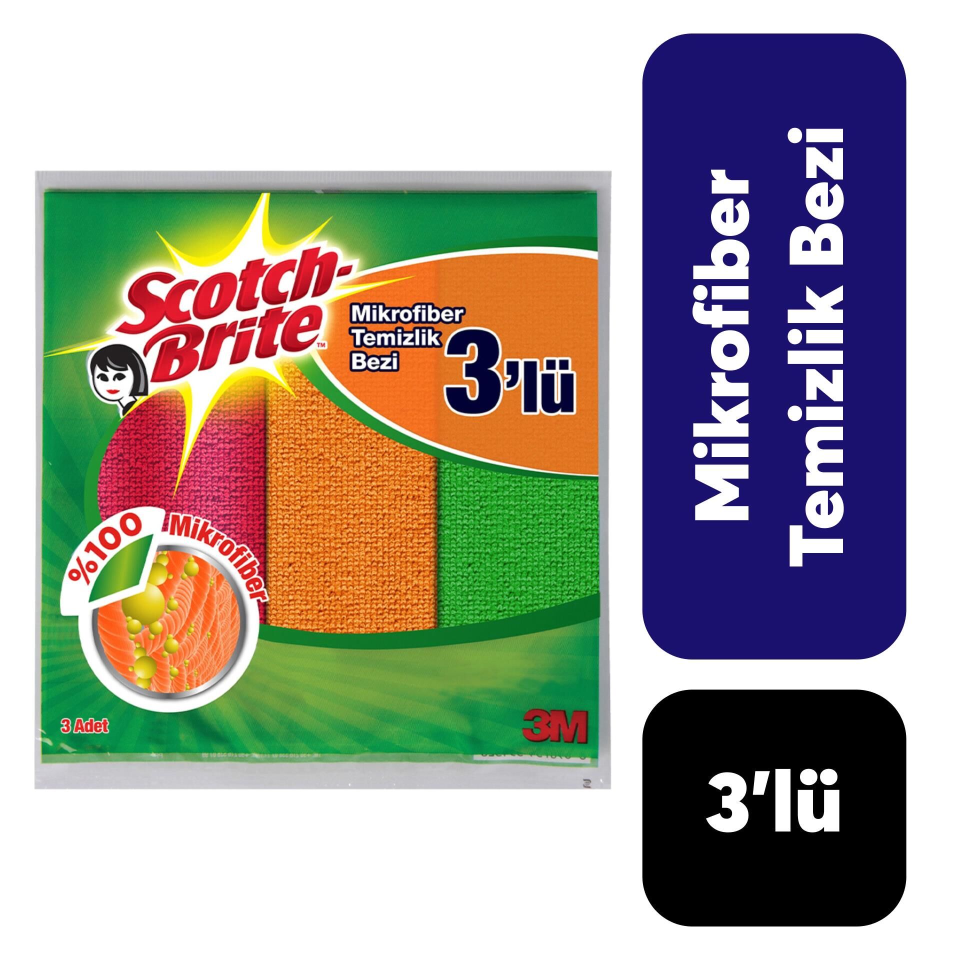 Scotch Brite Temizlik Bezi 3'lü Mikrofiber
