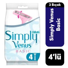 Poşet Gillette Venüs Poşet Simple 3 Bıçak 4’lü