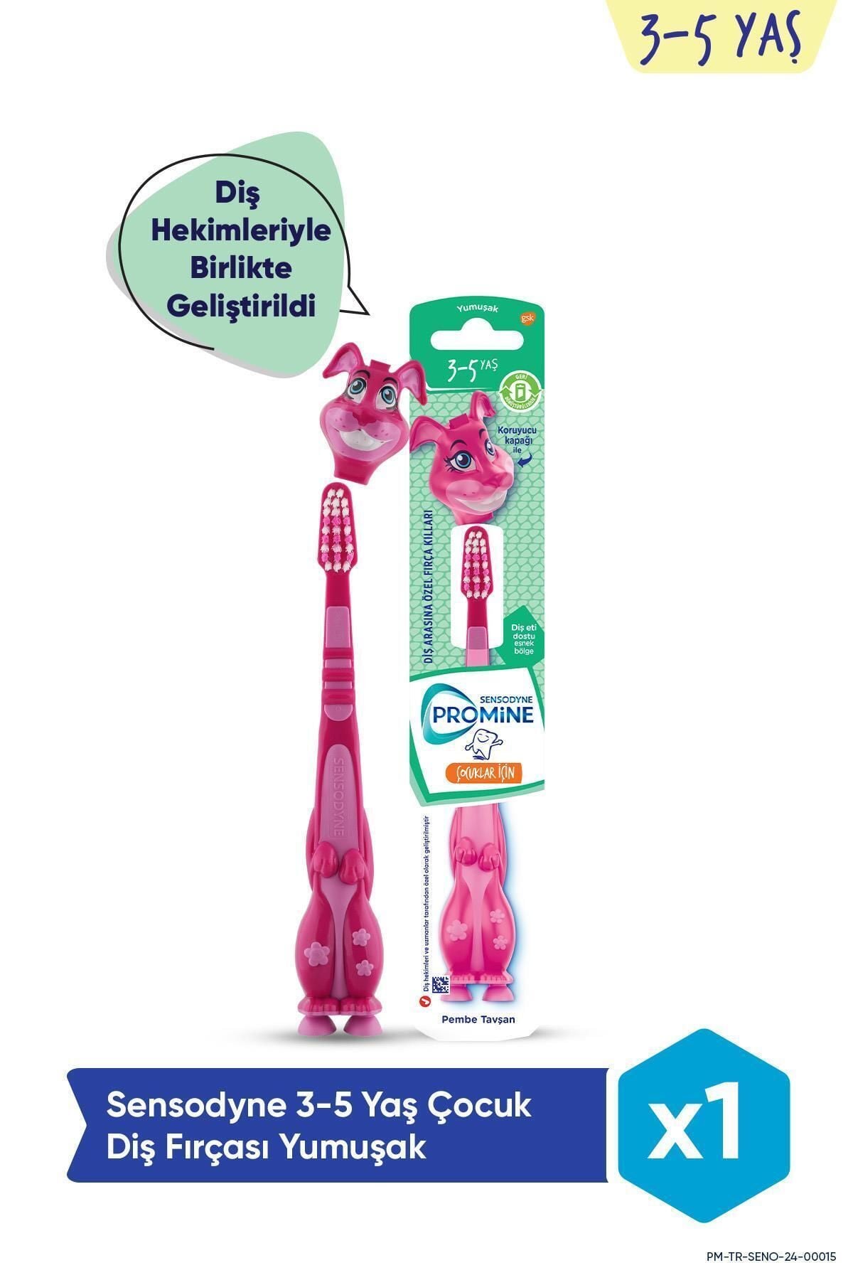 .Sensodyne Promine Diş Fırçası 3-5 Yaş Pembe Tavşan
