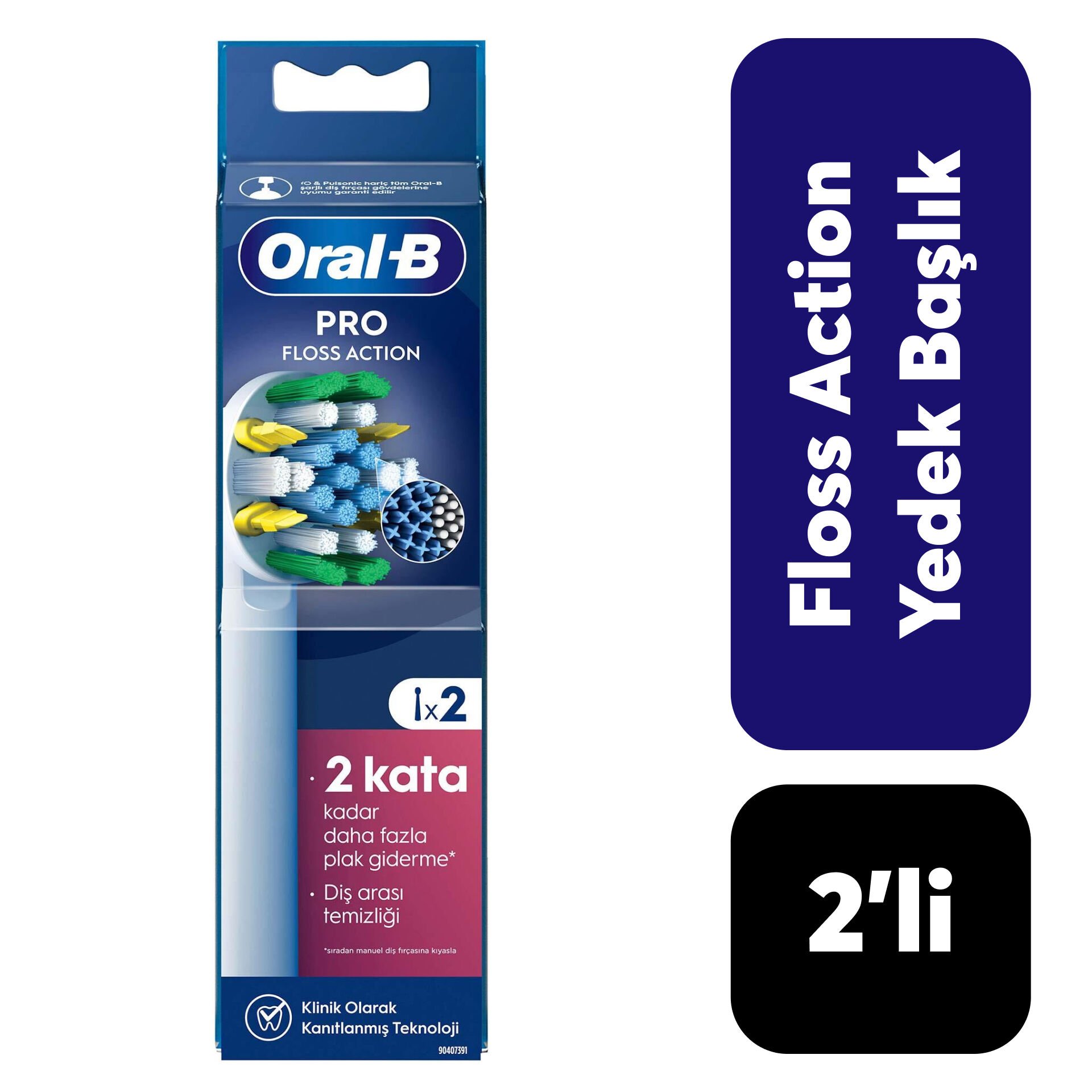Yedek Oral-B Floss Action 2'li Başlık