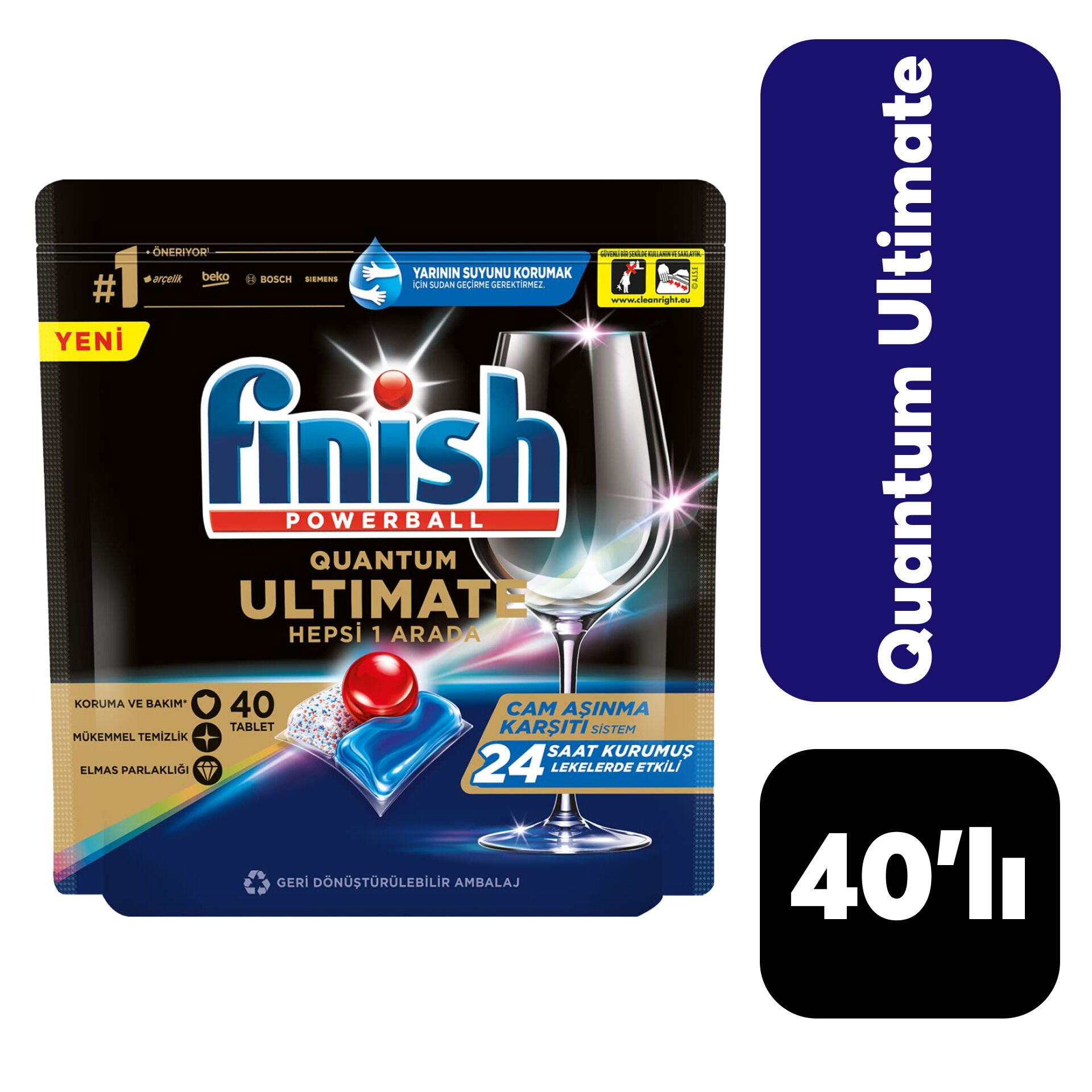 Bulaşık Tableti Finish Ultimate 40'lı