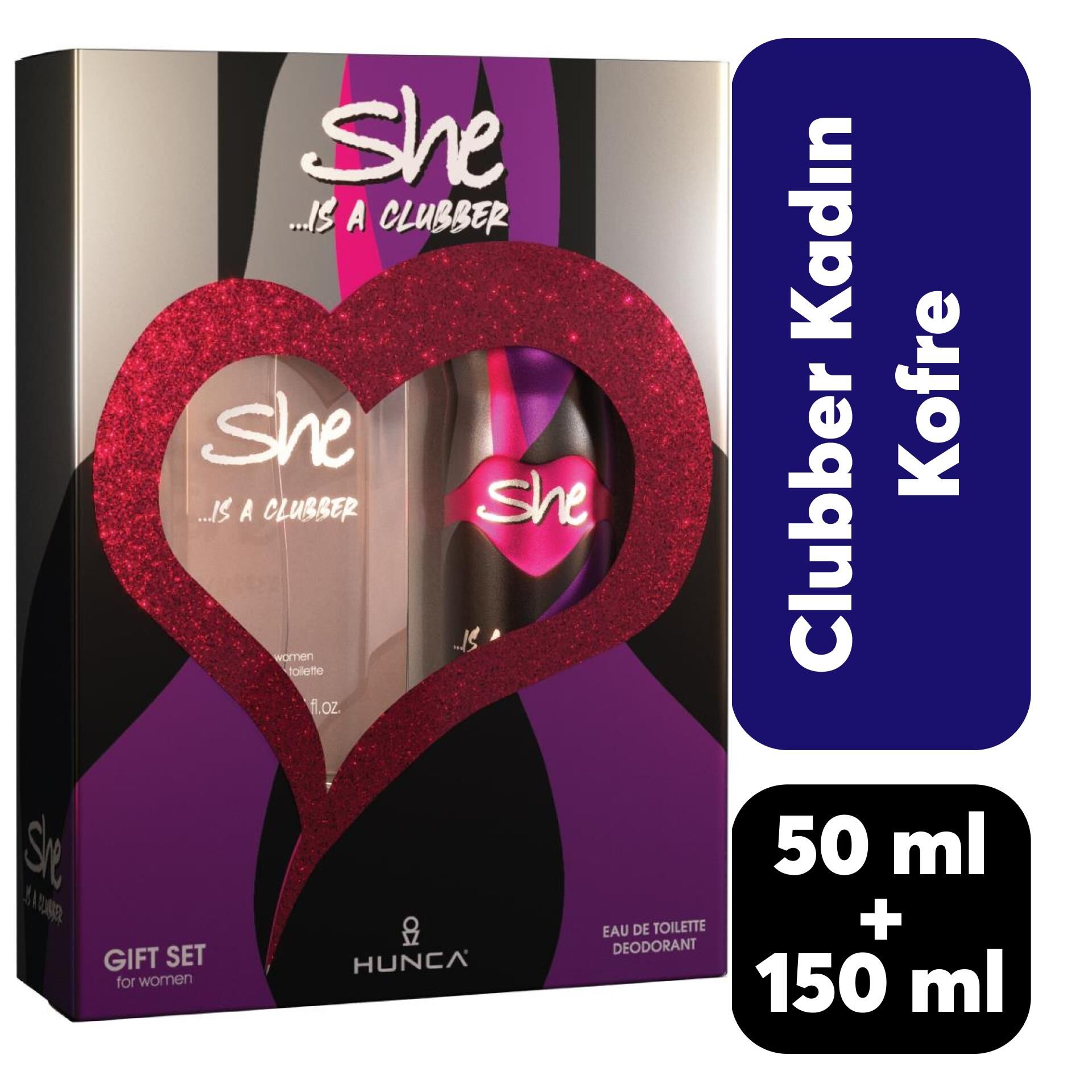 Kofre Kadın She Parfüm 50 ml + Deodorant 150 ml Clubber