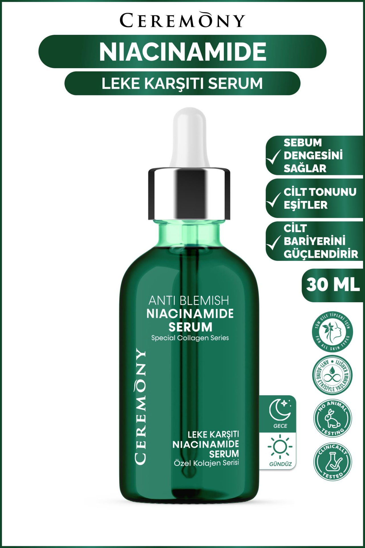 Ceremony 30 ml Serum Niacinamide Onarıcı
