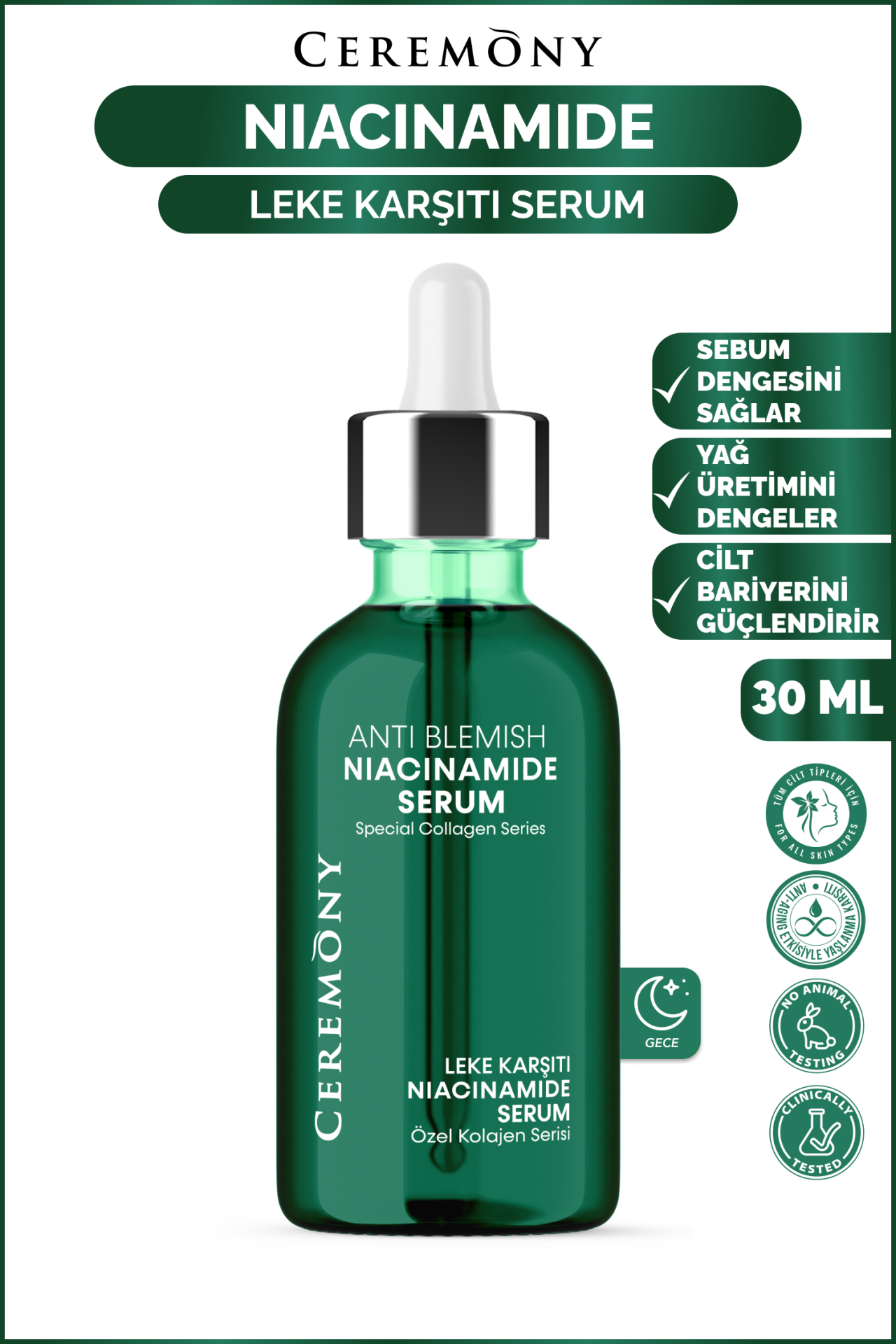 Ceremony 30 ml Serum Niacinamide Onarıcı