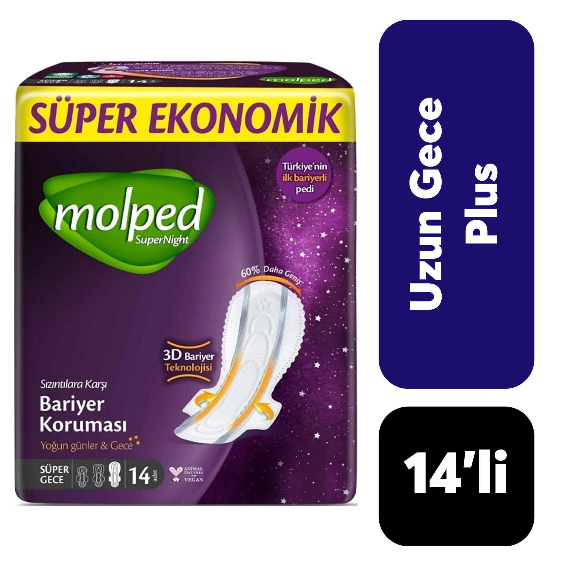 Molped Supernight Plus Uzun Gece 14'li