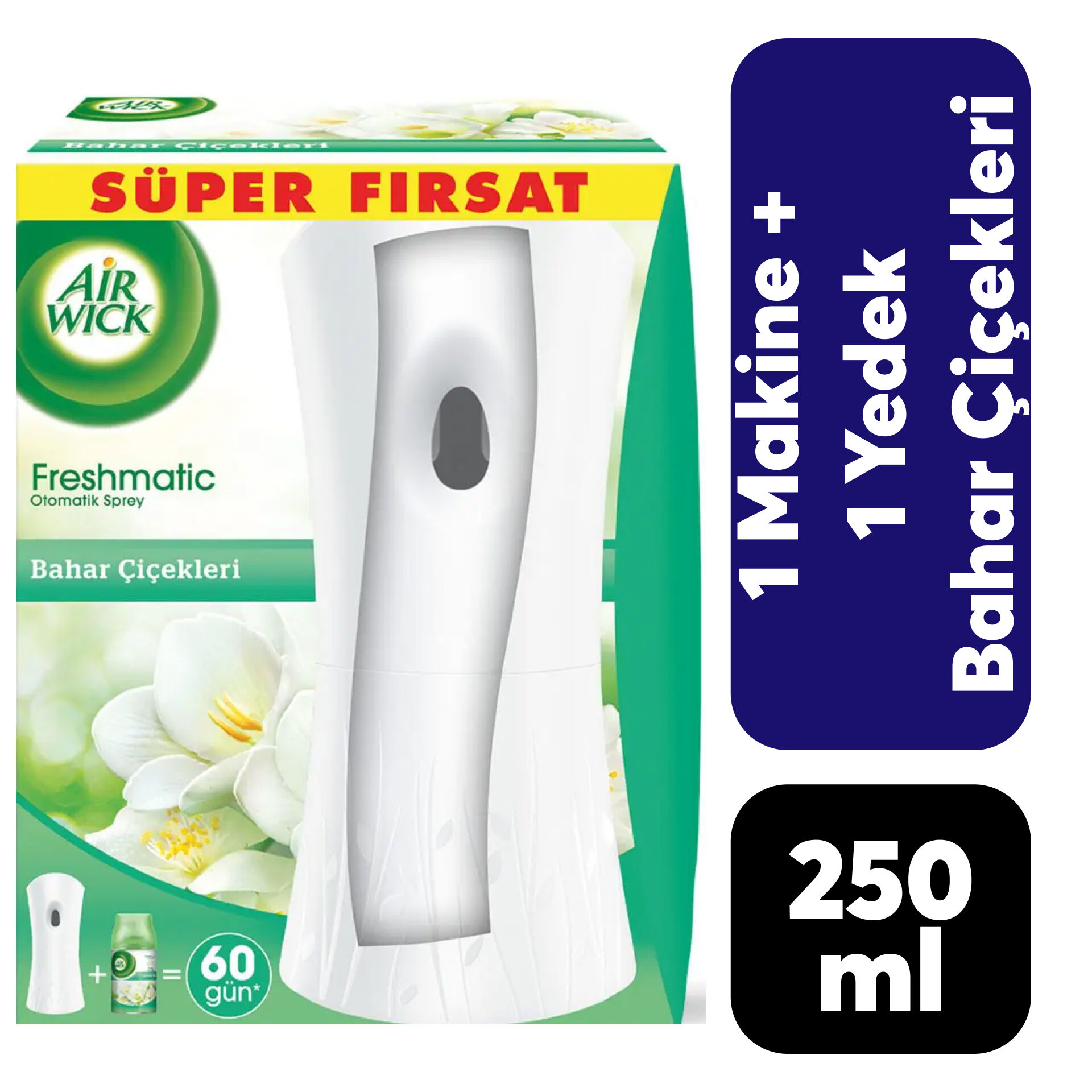 Koku Makine + Yedek Sprey Air Wick 250 ml Bahar Çiçekleri