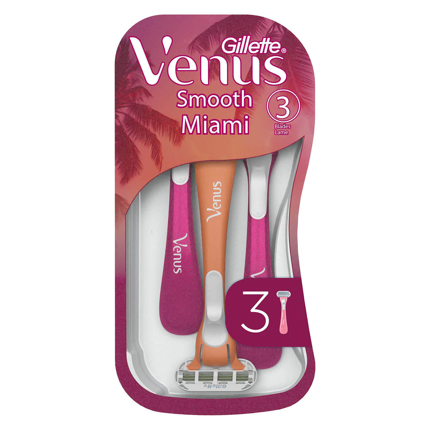 Gillette Venüs Smooth Miami Traş Bıcağı 3'lü